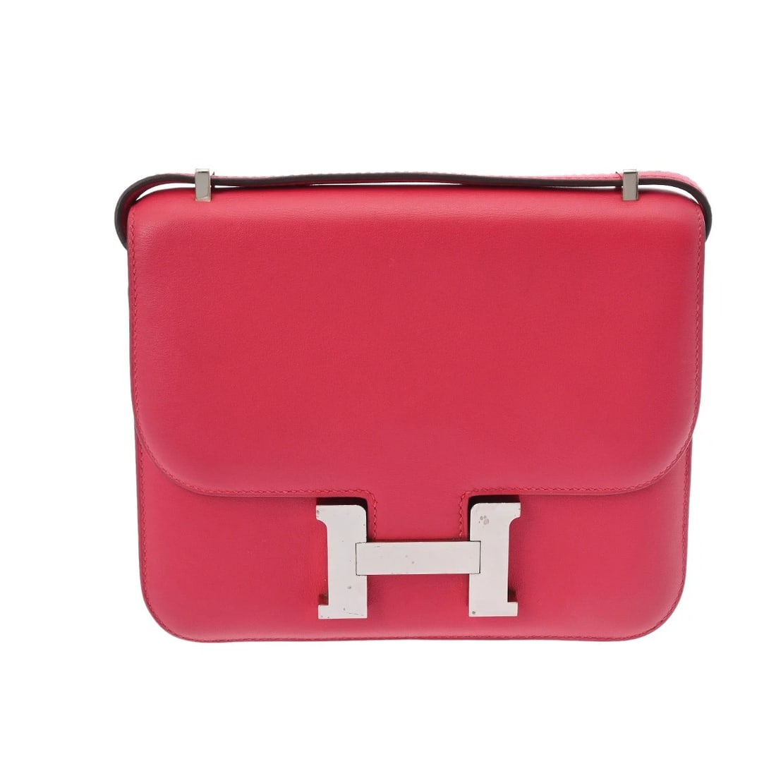 HERMES CONSTANCE MINI 18 VAUX SWIFT ROSE SHOULDER BAG: HERMES Constance Mini 18 Vaux Swift Rose Shoulder Bag Brand: HERMES Type/Style: Shoulder Bag Material: Vaux Swift Color: Rose Extreme ? SilverMetal Size: H:about 5.9inch W:about 7.1inch D:about 0.8inc