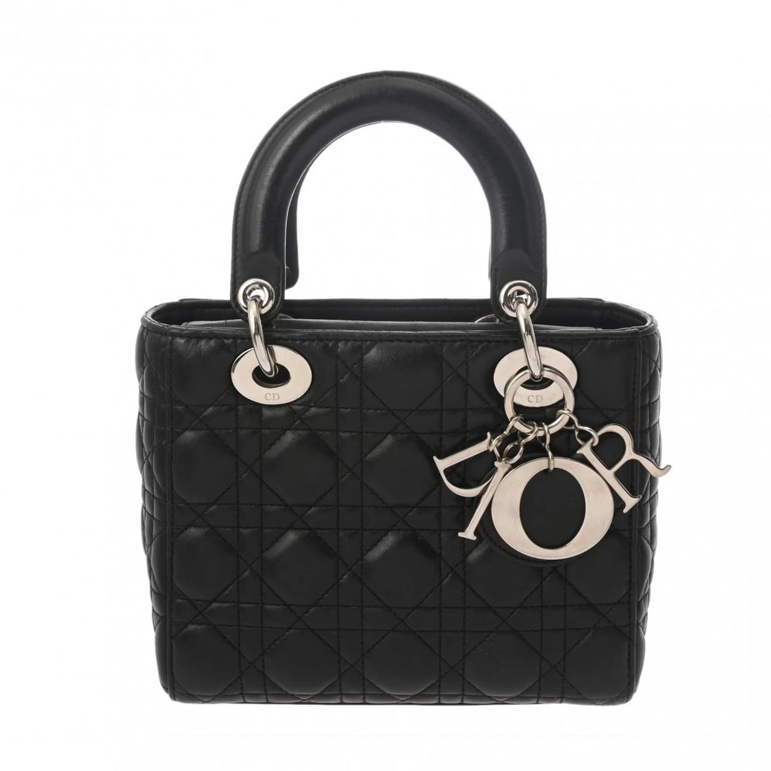 DIOR SMALL BAG CANNAGE LAMBSKIN BLACK: Dior Small Bag Cannage lambskin black Brand: Dior Type/Style: Handbag Material: lambskin Color: black ? SilverMetal Size: H:about 6.7inch W:about 7.9inch D:about 3.1inch Accessories: None