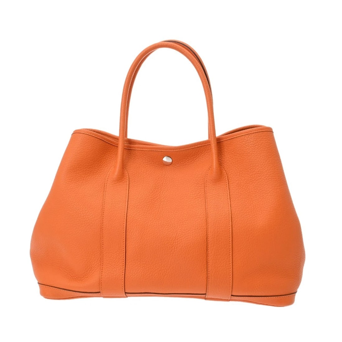 HERMES GARDEN PARTY PM NEGONDA ORANGE HANDBAG: HERMES Garden party PM Negonda Orange Handbag Brand: HERMES Type/Style: Handbag Material: Negonda Color: Orange ? SilverMetal Size: H:about 10.2inch W:about 14.2inch D:about 6.7inch Accessories: N