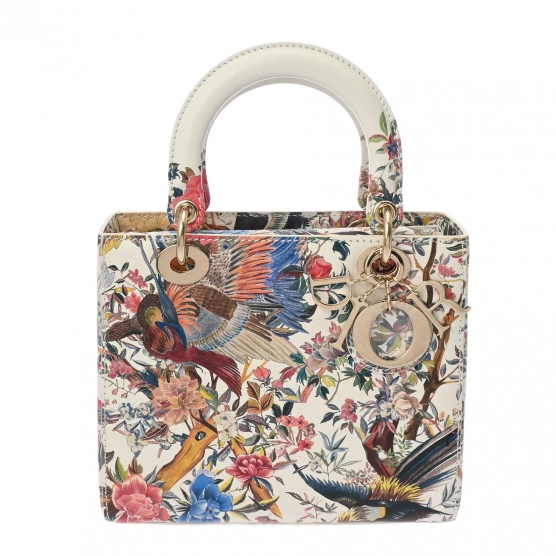 DIOR MEDIUM JARDIN D HIVER MULTICOLOR HANDBAG: Dior Medium Jardin D Hiver multicolor Handbag Brand: Dior Type/Style: Handbag Material: Calfskin Color: multicolor ? Gold Metal Size: H:about 7.9inch W:about 9.3inch D:about 4.7inch Accessories: N