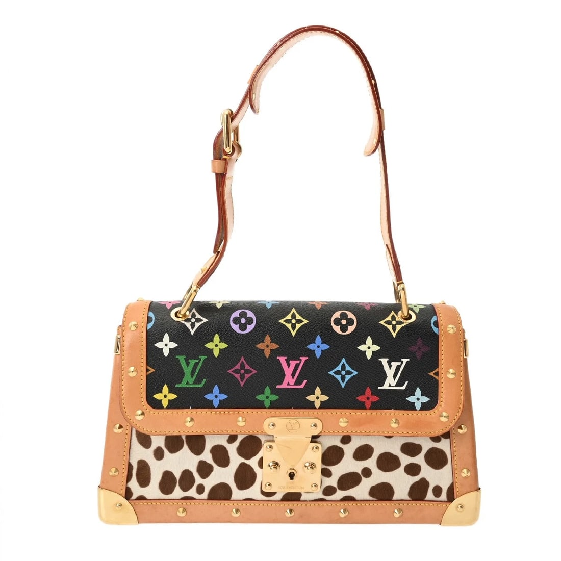 LOUIS VUITTON MONOGRAM NOIR SHOULDER BAG: LOUIS VUITTON Monogram Noir Shoulder Bag Brand: LOUIS VUITTON Type/Style: Shoulder Bag Material: Monogram multicolor/Harako Color: Noir Size: H:about 6.7inch W:about 12.2inch D:about 3.5inch Acces