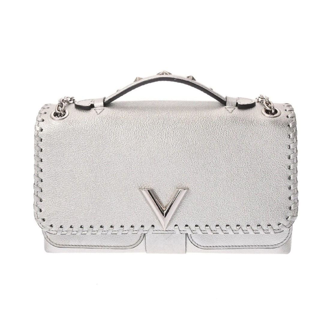 LOUIS VUITTON VERY CHAIN BAG CALF SILVER SHOULDER BAG: LOUIS VUITTON Very Chain bag calf Silver Shoulder Bag Brand: LOUIS VUITTON Type/Style: Shoulder Bag Material: calf Color: Silver ? SilverMetal Size: H:about 6.3inch W:about 9.8inch D:about 3.1inch