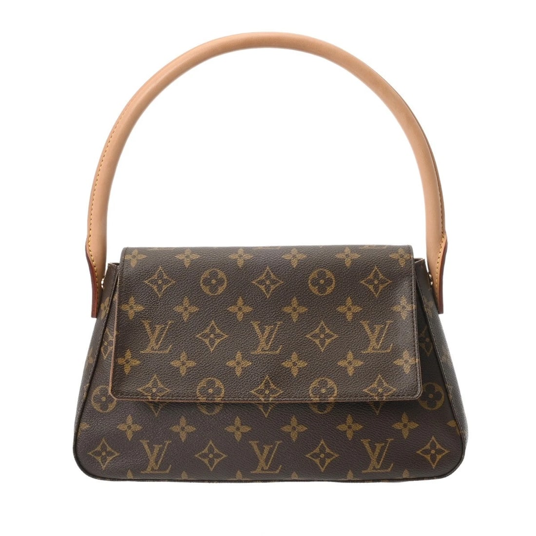 LOUIS VUITTON MINI LOOPING MONOGRAM CANVAS BROWN HANDBAG: LOUIS VUITTON Mini looping Monogram canvas Brown Handbag Brand: LOUIS VUITTON Type/Style: Handbag Material: Monogram canvas Color: Brown Size: H:about 6.7inch W:about 11.0inch D:about 3.3inch Acce