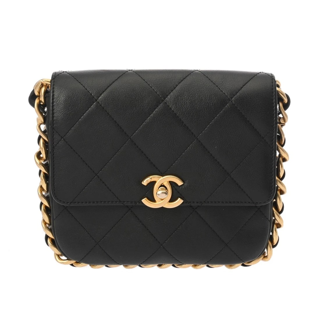 CHANEL SMALL FLAP BAG MATRASSE BLACK SHOULDER BAG: CHANEL Small flap bag Matrasse black Shoulder Bag Brand: CHANEL Type/Style: Shoulder Bag Material: Calfskin Color: black ? Antique Gold Metal Size: H:about 6.3inch W:about 7.5inch D:about 1.6inch