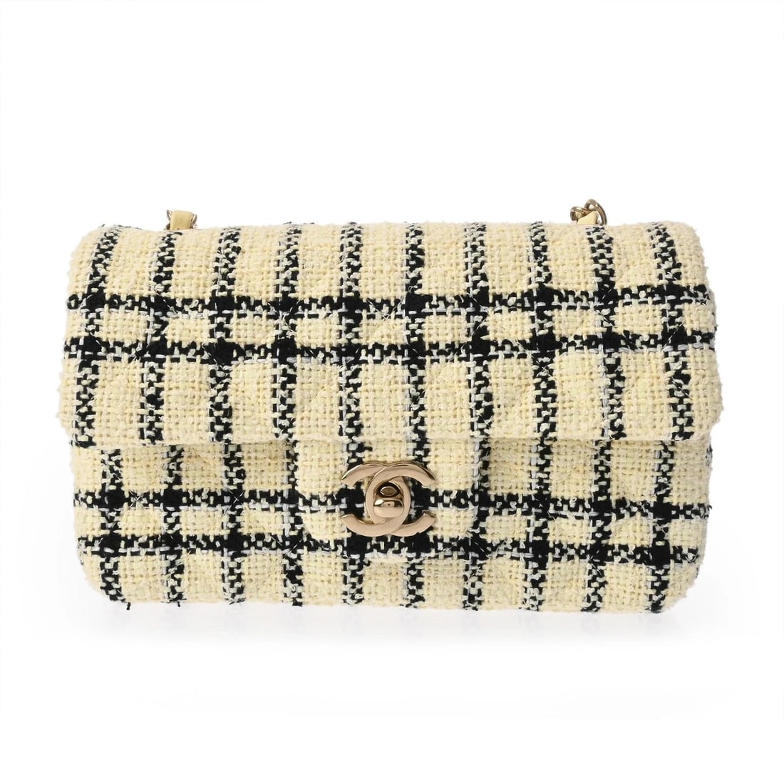 CHANEL MINI CLASSIC HANDBAG TWEED SHOULDER BAG: CHANEL Mini Classic Handbag tweed Shoulder Bag Brand: CHANEL Type/Style: Shoulder Bag Material: tweed Color: multicolor ? Gold Metal Size: H:about 4.7inch W:about 7.9inch D:about 2.8inch Accessori