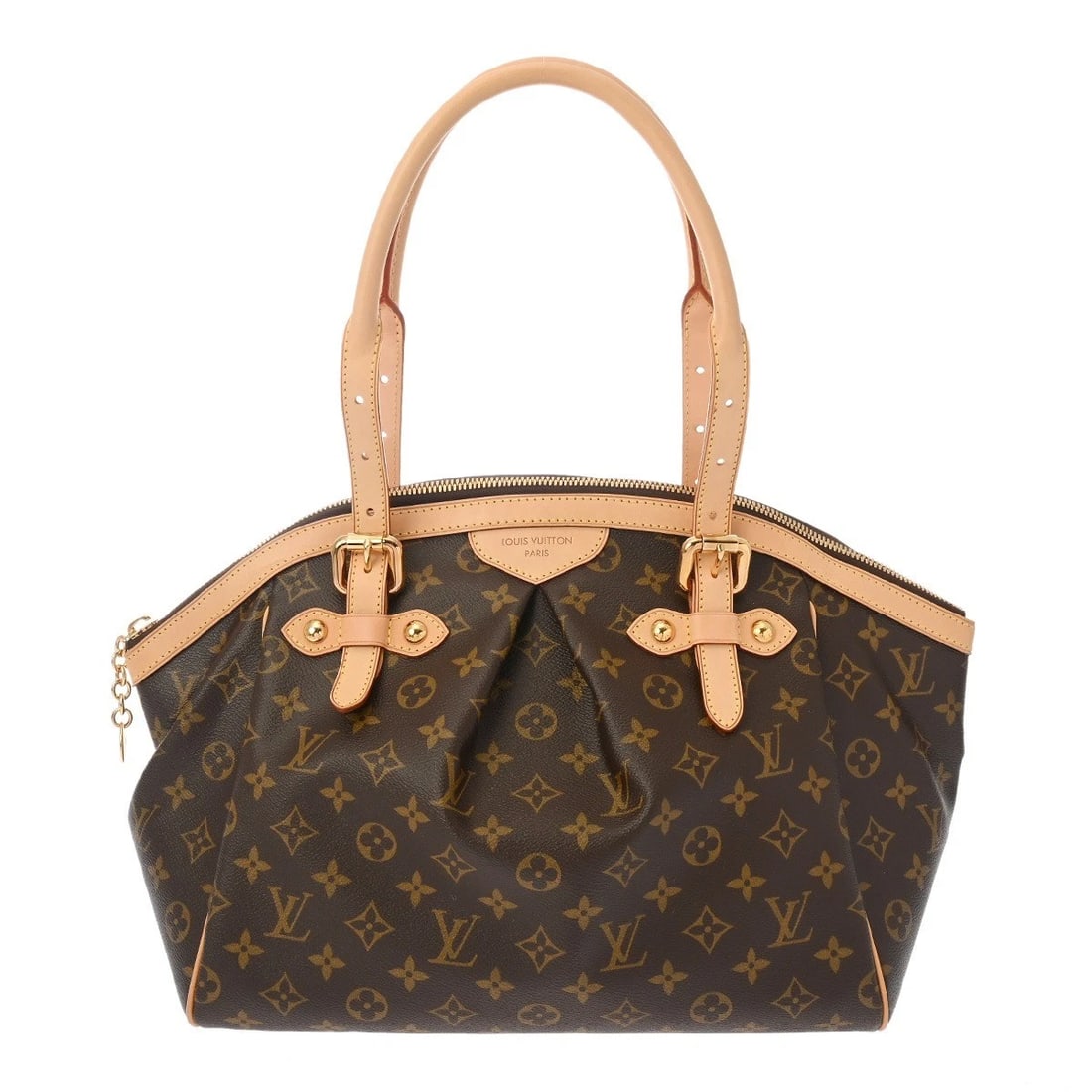 LOUIS VUITTON TIVOLI GM MONOGRAM CANVAS HANDBAG: LOUIS VUITTON Tivoli GM Monogram canvas Handbag Brand: LOUIS VUITTON Type/Style: Handbag Material: Monogram canvas Color: Brown Size: H:about 11.4inch W:about 13.0inch (Bottom) D:about 7.9inch (maximu