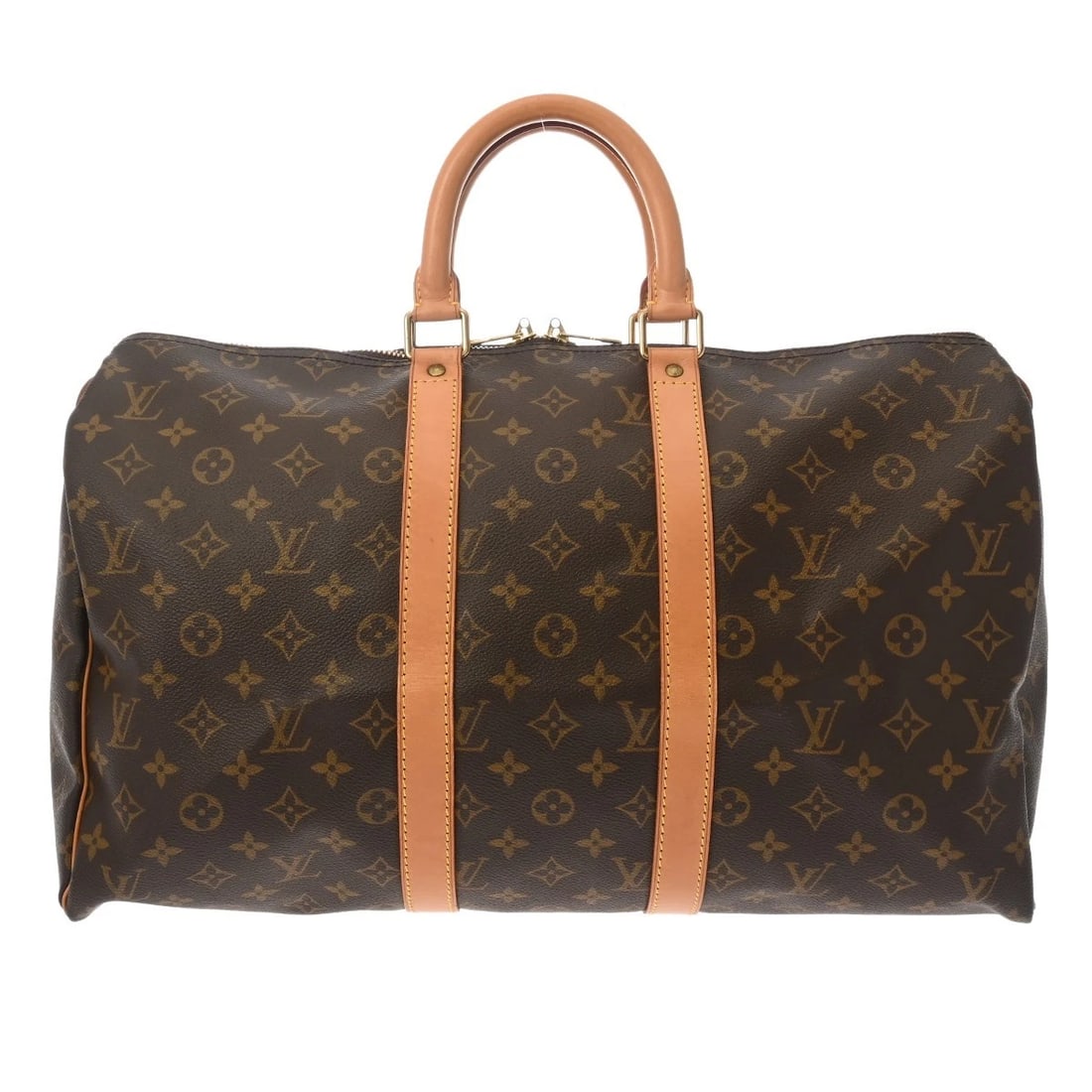 LOUIS VUITTON KIEPOL 45 MONOGRAM CANVAS BOSTON BAG: LOUIS VUITTON Kiepol 45 Monogram canvas Boston bag Brand: LOUIS VUITTON Type/Style: Boston bag Material: Monogram canvas Color: Brown Size: H:about 9.8inch W:about 17.7inch D:about 7.9inch Accesso