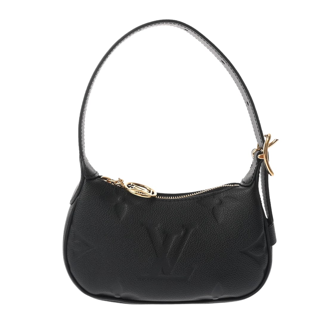LOUIS VUITTON MINI MOON MONOGRAM EMPREINTE LEATHER: LOUIS VUITTON mini moon Monogram Empreinte leather Brand: LOUIS VUITTON Type/Style: Shoulder Bag Material: leather Color: Noir ? Gold Metal Size: H:about 4.5inch (Center) W:about 8.3inch (maximum) D:a