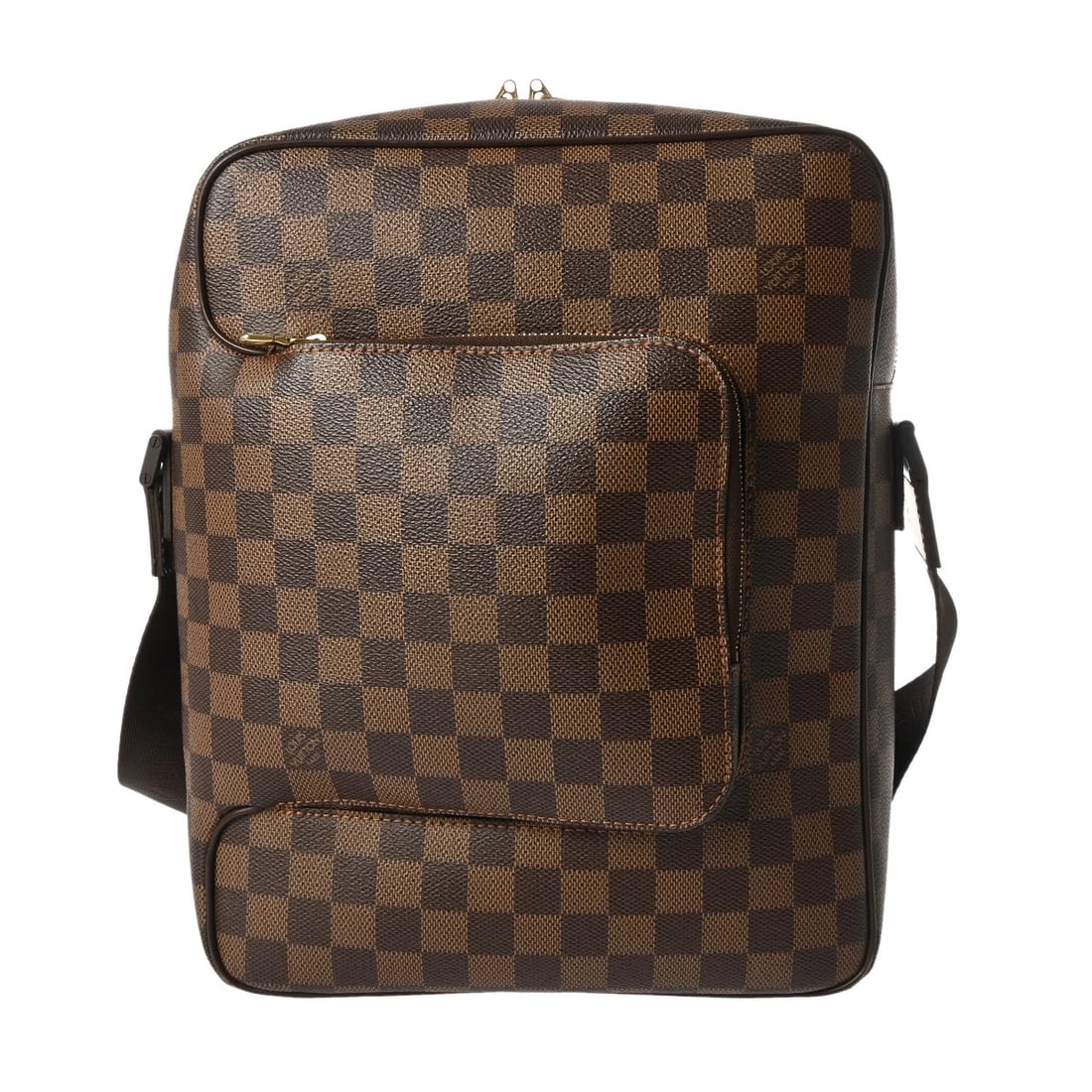 LOUIS VUITTON OLAV MM DAMIER CANVAS SHOULDER BAG: LOUIS VUITTON Olav MM Damier canvas Shoulder Bag Brand: LOUIS VUITTON Type/Style: Shoulder Bag Material: Damier canvas Color: Brown Size: H:about 12.4inch W:about 9.6inch D:about 4.1inch Accessori