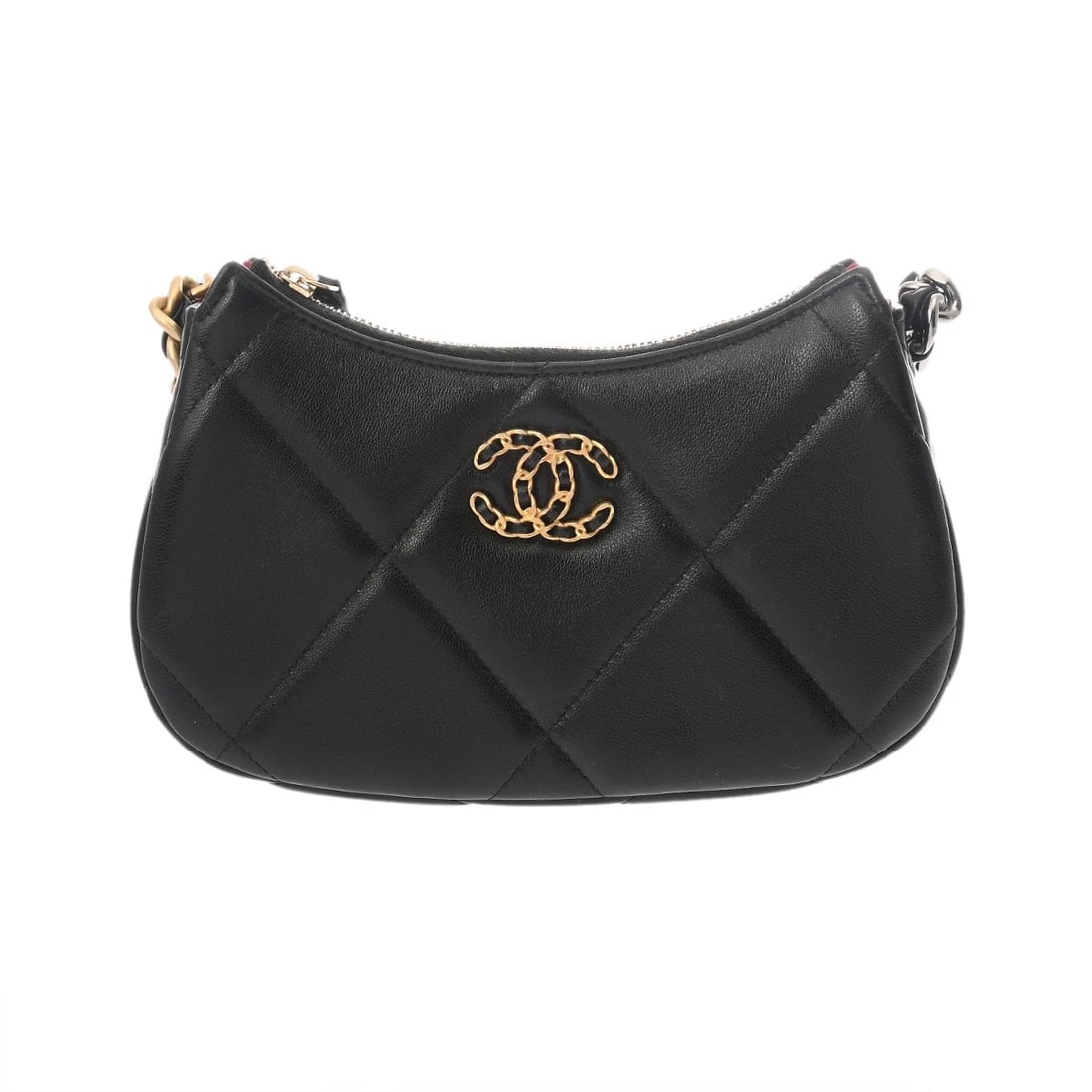 CHANEL CHAIN CLUTCH BLACK SHOULDER BAG: CHANEL Chain clutch black Shoulder Bag Brand: CHANEL Type/Style: Shoulder Bag Material: shiny lambskin Color: black ? Silver/Gold Metal Size: H:about 4.7inch (maximum) W:about 7.9inch (maximum) D:abou