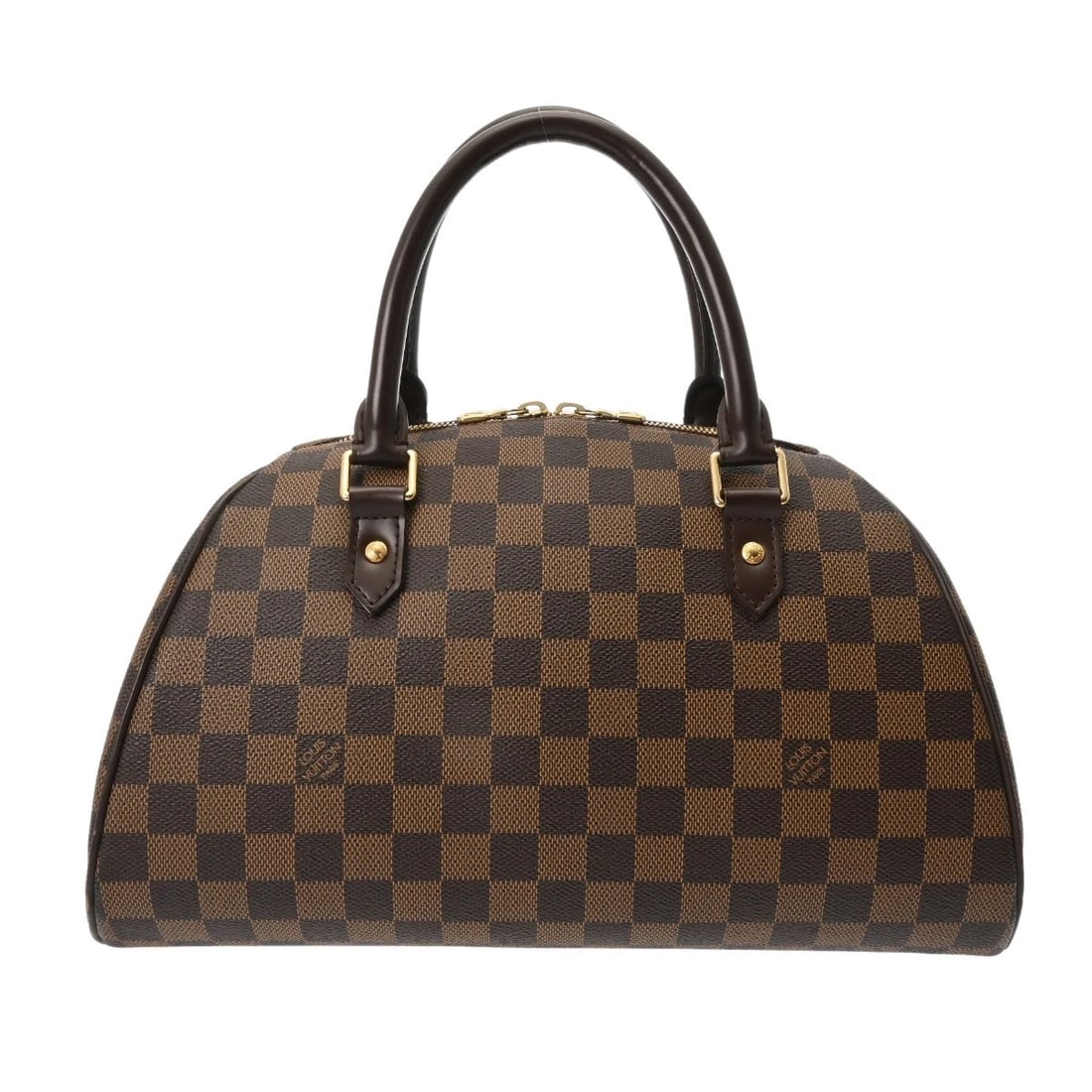 LOUIS VUITTON RIVERA MM DAMIER CANVAS HANDBAG: LOUIS VUITTON Rivera MM Damier canvas Handbag Brand: LOUIS VUITTON Type/Style: Handbag Material: Damier canvas Color: Brown Size: H:about 8.3inch W:about 13.4inch (Bottom) D:about 7.7inch (maximum)