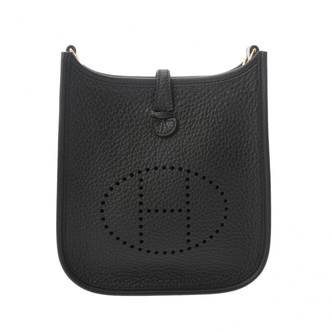 HERMES EVELYN TAURILLON CLECE BLACK SHOULDER BAG: HERMES Evelyn Taurillon Clece black Shoulder Bag Brand: HERMES Type/Style: Shoulder Bag Material: Taurillon Clece Color: black ? Gold Metal Size: H:about 7.1inch (Center) W:about 6.7inch (maximum) D:a