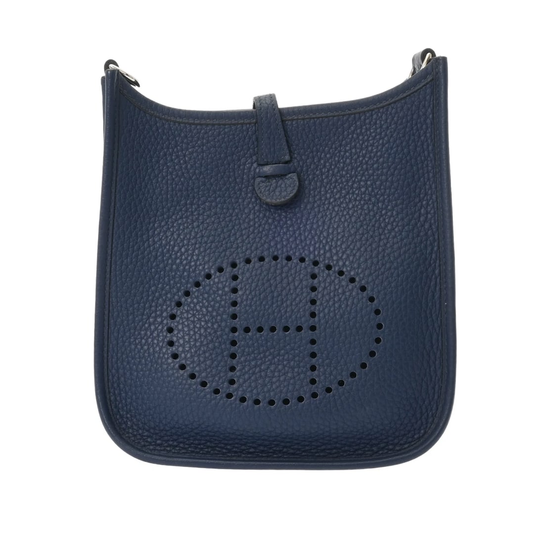 HERMES EVELYN TAURILLON CLECE BLUE SAFIR SHOULDER BAG: HERMES Evelyn Taurillon Clece Blue Safir Shoulder Bag Brand: HERMES Type/Style: Shoulder Bag Material: Taurillon Clece Color: Blue Safir ? SilverMetal Size: H:about 6.9inch W:about 6.9inch (maximum) D
