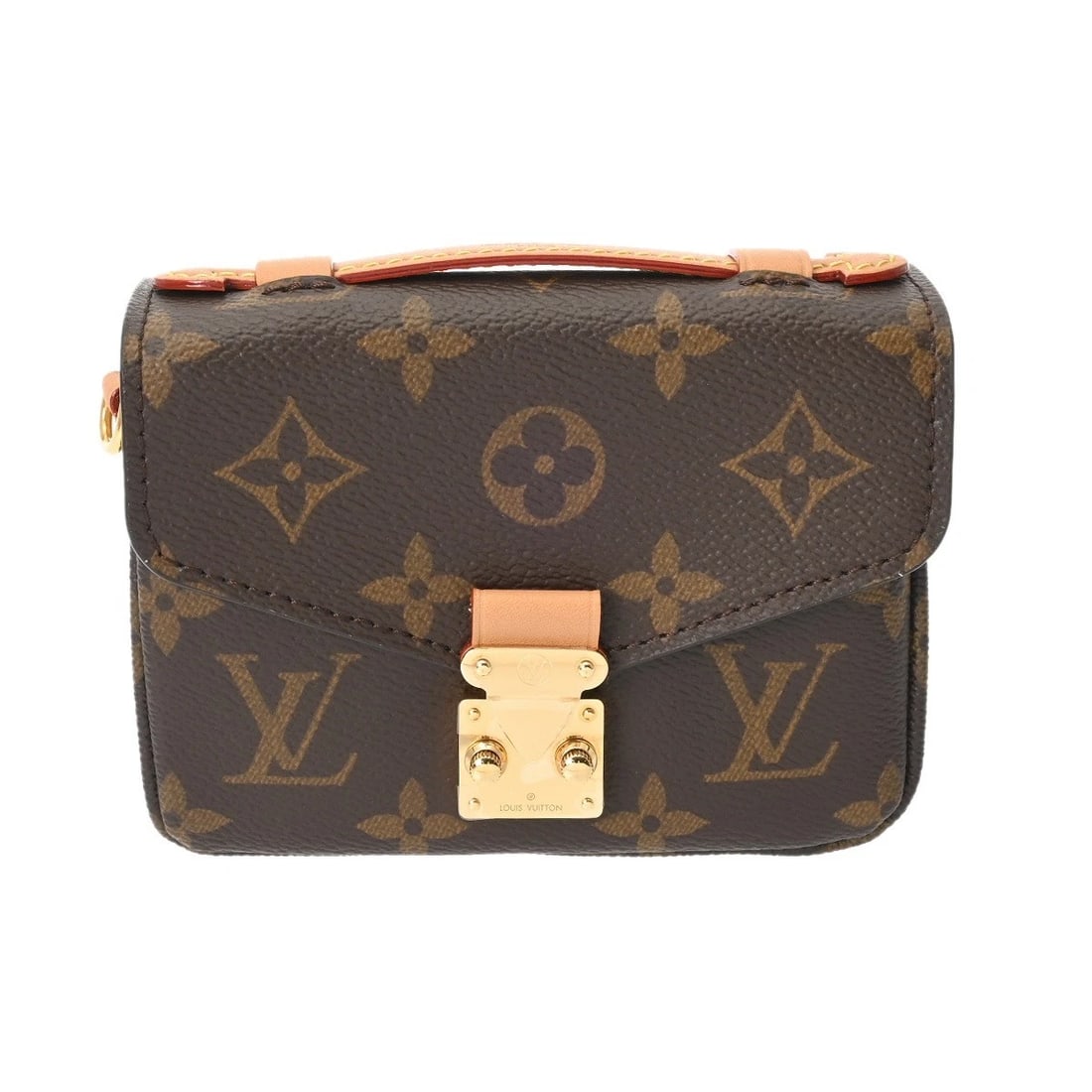 LOUIS VUITTON MICROMETIS MONOGRAM CANVAS BROWN: LOUIS VUITTON micrometis Monogram canvas Brown Brand: LOUIS VUITTON Type/Style: Shoulder Bag Material: Monogram canvas Color: Brown Size: H:about 3.5inch W:about 5.1inch D:about 1.6inch Accessorie