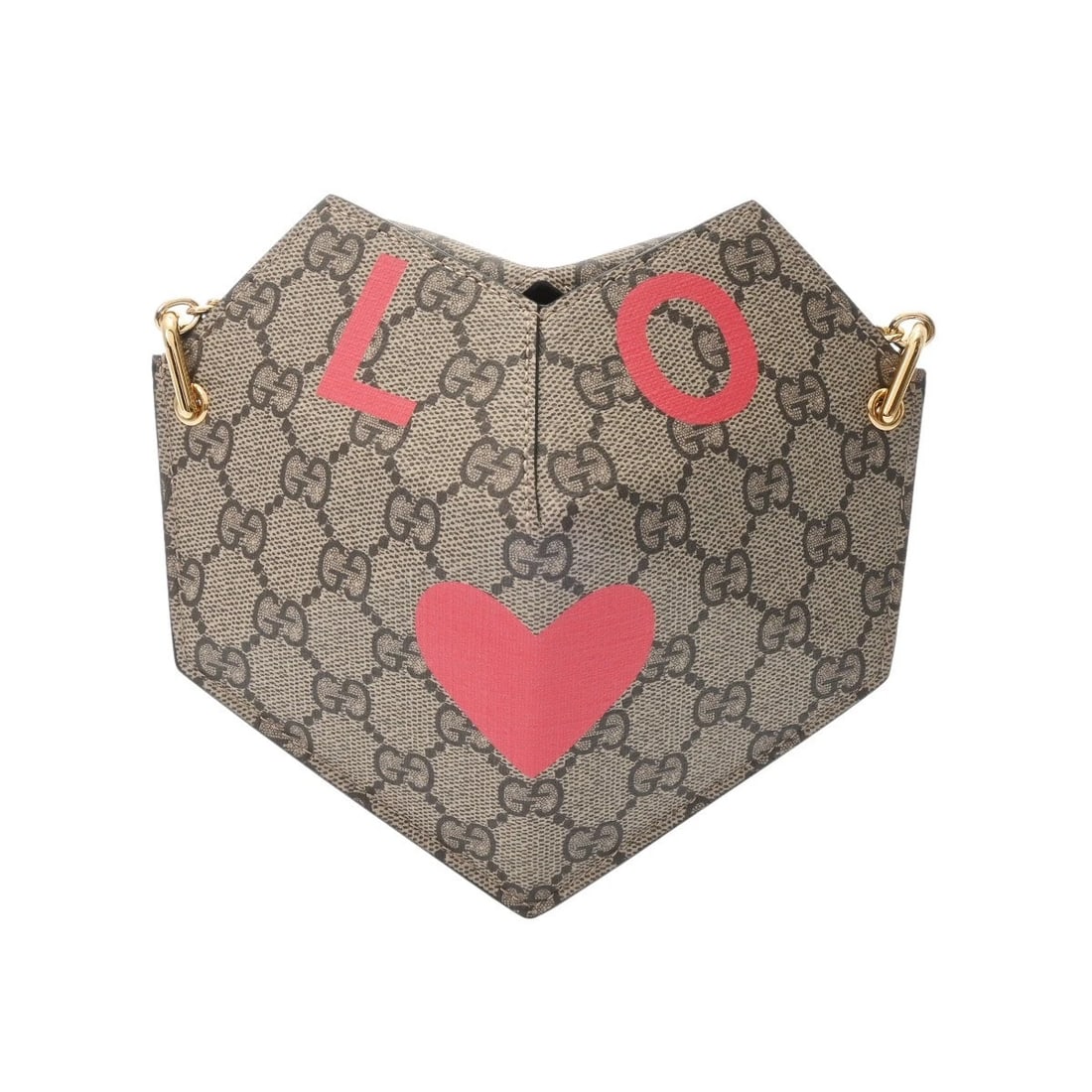 GUCCI SMALL HEART BAG OFIDIA GG SUPREME CANVAS/LEATHER: GUCCI Small Heart Bag Ofidia GG Supreme Canvas/leather Brand: GUCCI Type/Style: Shoulder Bag Material: GG Supreme Canvas/leather Color: Beige / Ebony ? Gold Metal Size: H:about 7.1inch (maximum) W:abo