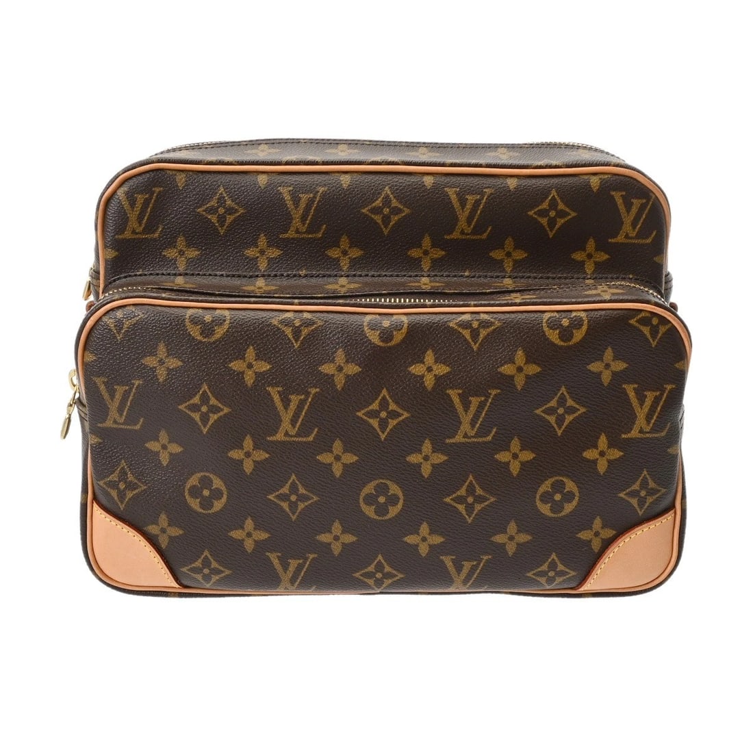 LOUIS VUITTON NILE MONOGRAM CANVAS BROWN SHOULDER BAG: LOUIS VUITTON Nile Monogram canvas Brown Shoulder Bag Brand: LOUIS VUITTON Type/Style: Shoulder Bag Material: Monogram canvas Color: Brown Size: H:about 7.7inch (Center) W:about 11.0inch (Bottom) D:ab