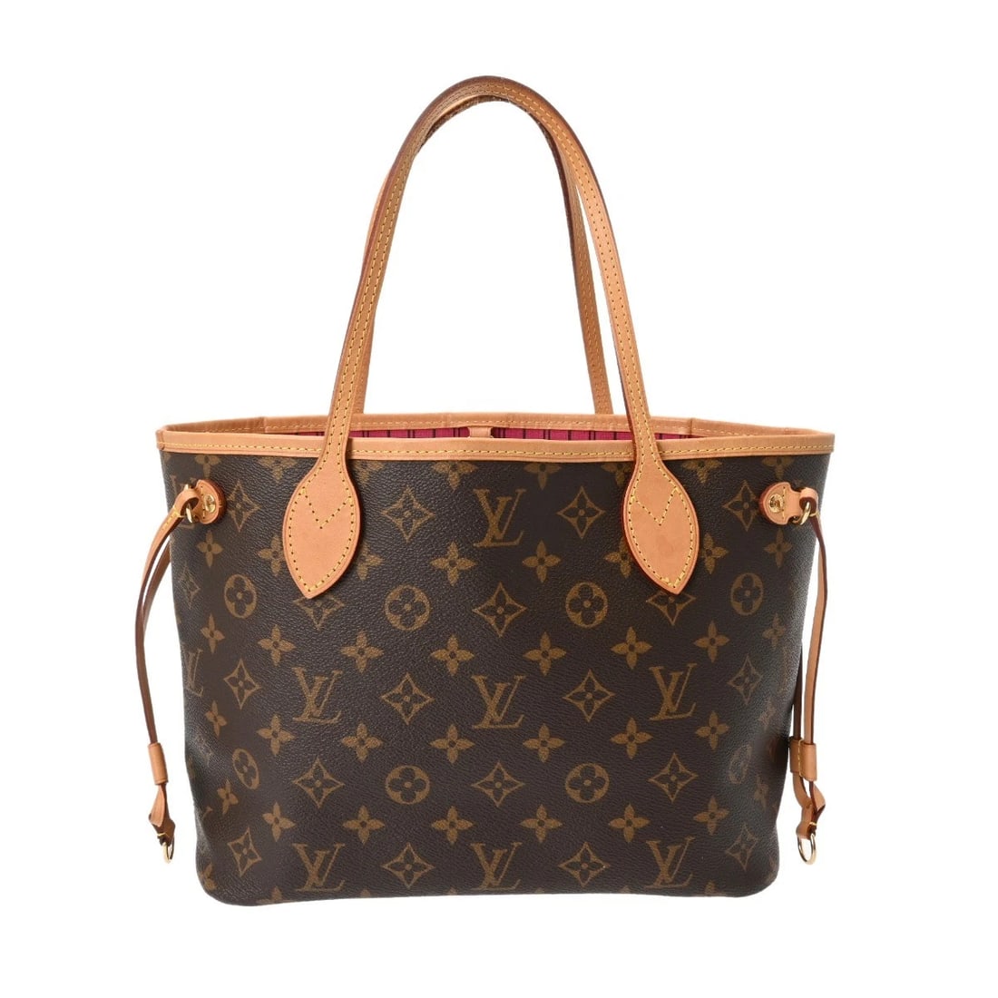 LOUIS VUITTON NEVER FULL PM MONOGRAM CANVAS PIVOONNE: LOUIS VUITTON Never full PM Monogram canvas Pivoonne Brand: LOUIS VUITTON Type/Style: Tote Bag Material: Monogram canvas Color: Pivoonne Size: H:about 8.3inch W:about 11.2inch (Bottom) D:about 4.7inch
