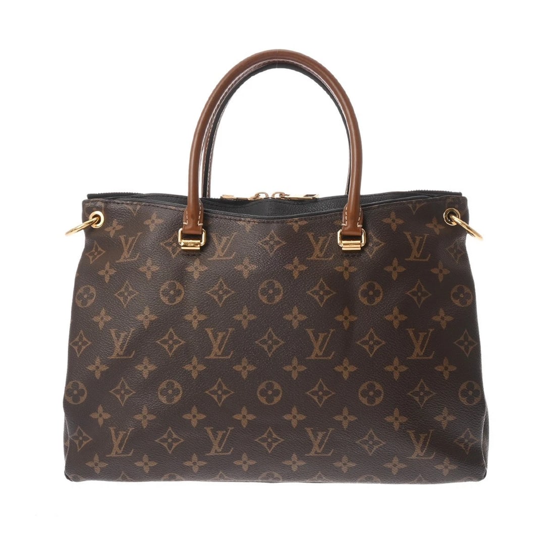 LOUIS VUITTON PALLAS MONOGRAM CANVAS NOIR HANDBAG: LOUIS VUITTON Pallas Monogram canvas Noir Handbag Brand: LOUIS VUITTON Type/Style: Handbag Material: Monogram canvas Color: Noir Size: H:about 9.4inch W:about 13.8inch D:about 5.1inch Accessories: