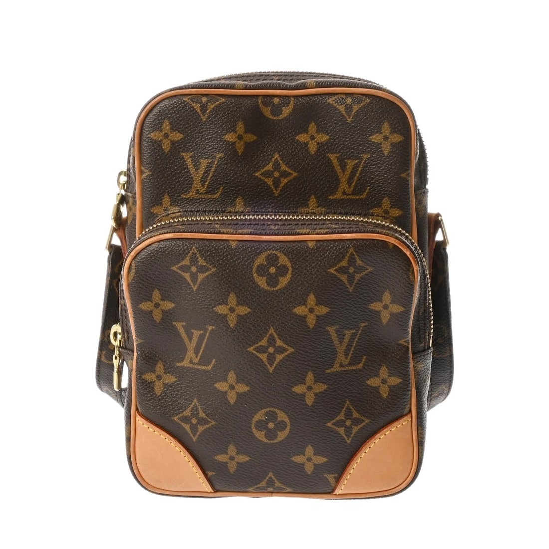 LOUIS VUITTON MONOGRAM CANVAS BROWN SHOULDER BAG: LOUIS VUITTON Monogram canvas Brown Shoulder Bag Brand: LOUIS VUITTON Type/Style: Shoulder Bag Material: Monogram canvas Color: Brown ? Gold Metal Size: H:about 8.3inch W:about 5.9inch D:about 1.6inch