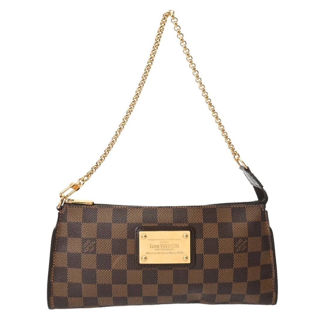 LOUIS VUITTON SOPHIE DAMIER CANVAS BROWN SHOULDER BAG: LOUIS VUITTON Sophie Damier canvas Brown Shoulder Bag Brand: LOUIS VUITTON Type/Style: Shoulder Bag Material: Damier canvas Color: Brown Size: H:about 4.9inch W:about 10.0inch (Bottom) D:about 1.0inch