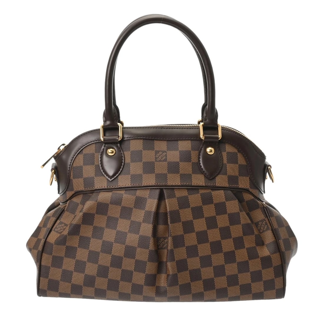 LOUIS VUITTON TREVI PM 2WAY DAMIER CANVAS BROWN SHOULDER BAG: LOUIS VUITTON Trevi PM 2WAY Damier canvas Brown Shoulder Bag Brand: LOUIS VUITTON Type/Style: Shoulder Bag Material: Damier canvas Color: Brown Size: H:about 9.4inch (Center) W:about 13.4inch (Bottom)