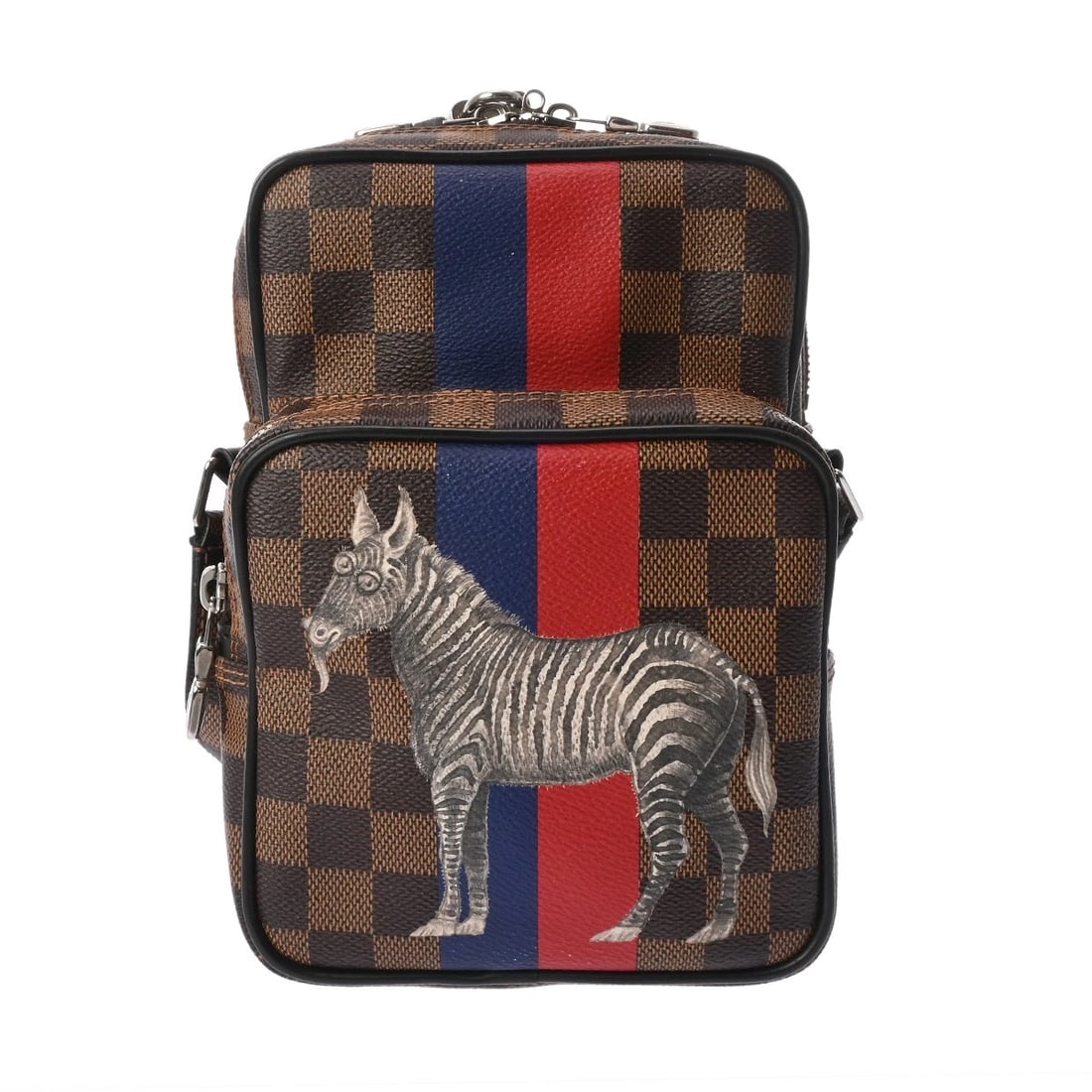 LOUIS VUITTON CHAPMAN DAMIER CANVAS BROWN: LOUIS VUITTON Chapman Damier canvas Brown Brand: LOUIS VUITTON Type/Style: Shoulder Bag Material: Damier canvas Color: Brown ? SilverMetal Size: H:about 8.3inch W:about 5.9inch D:about 2.0inch Acc