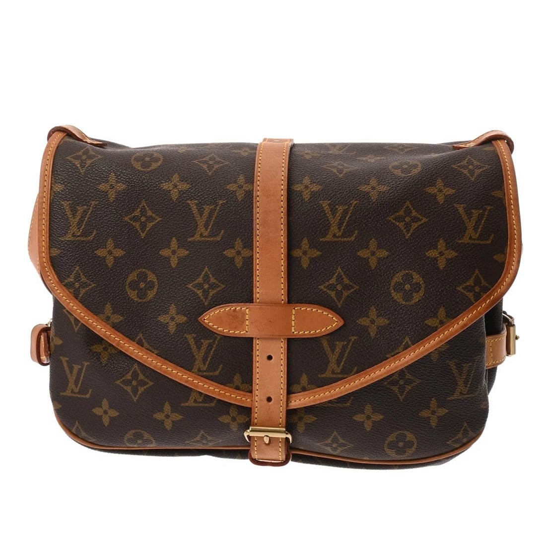 LOUIS VUITTON SAUMUR 30 MONOGRAM CANVAS BROWN SHOULDER BAG (1 of 6)