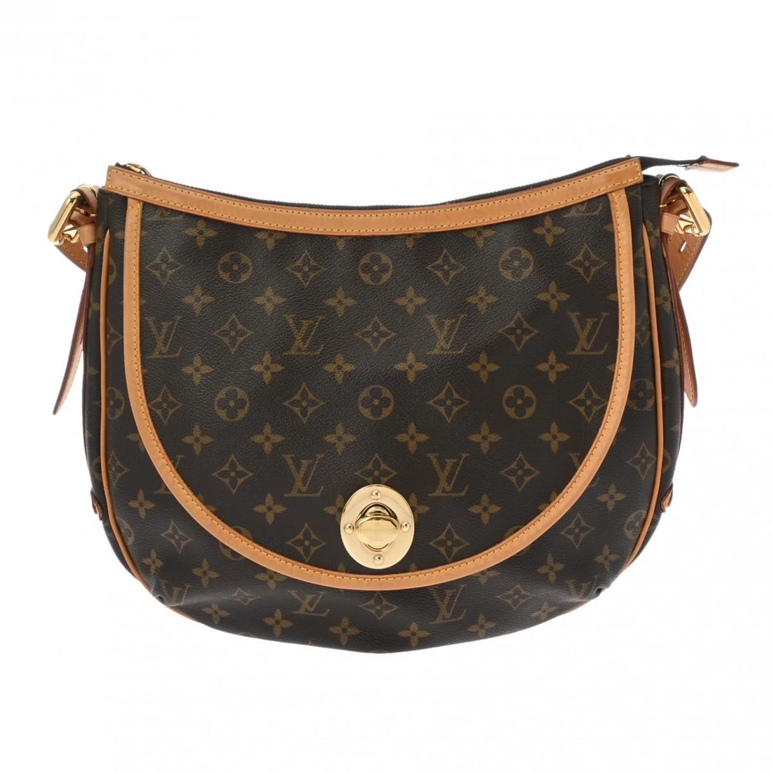 LOUIS VUITTON TULAM GM MONOGRAM CANVAS BROWN SHOULDER BAG: LOUIS VUITTON Tulam GM Monogram canvas Brown Shoulder Bag Brand: LOUIS VUITTON Type/Style: Shoulder Bag Material: Monogram canvas Color: Brown ? Gold Metal Size: H:about 11.2inch (Center) W:about 13.4