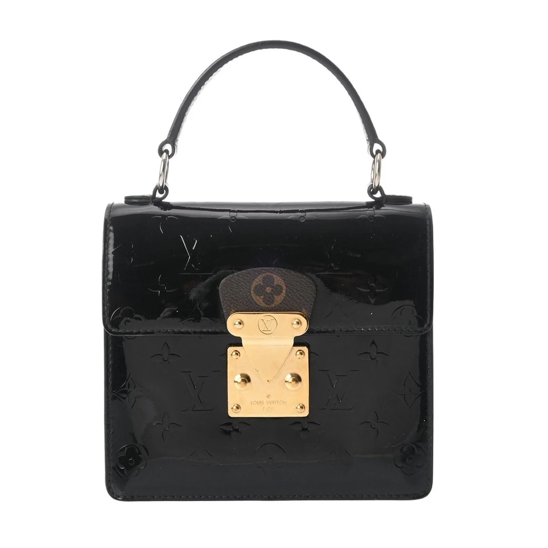 LOUIS VUITTON MONOGRAM VERNIS/EPI MONOGRAM: LOUIS VUITTON Monogram Vernis/Epi Monogram Brand: LOUIS VUITTON Type/Style: Handbag Material: Monogram canvas/Vernis/leather Color: Noir Size: H:about 6.7inch W:about 7.5inch D:about 3.5inch Acces