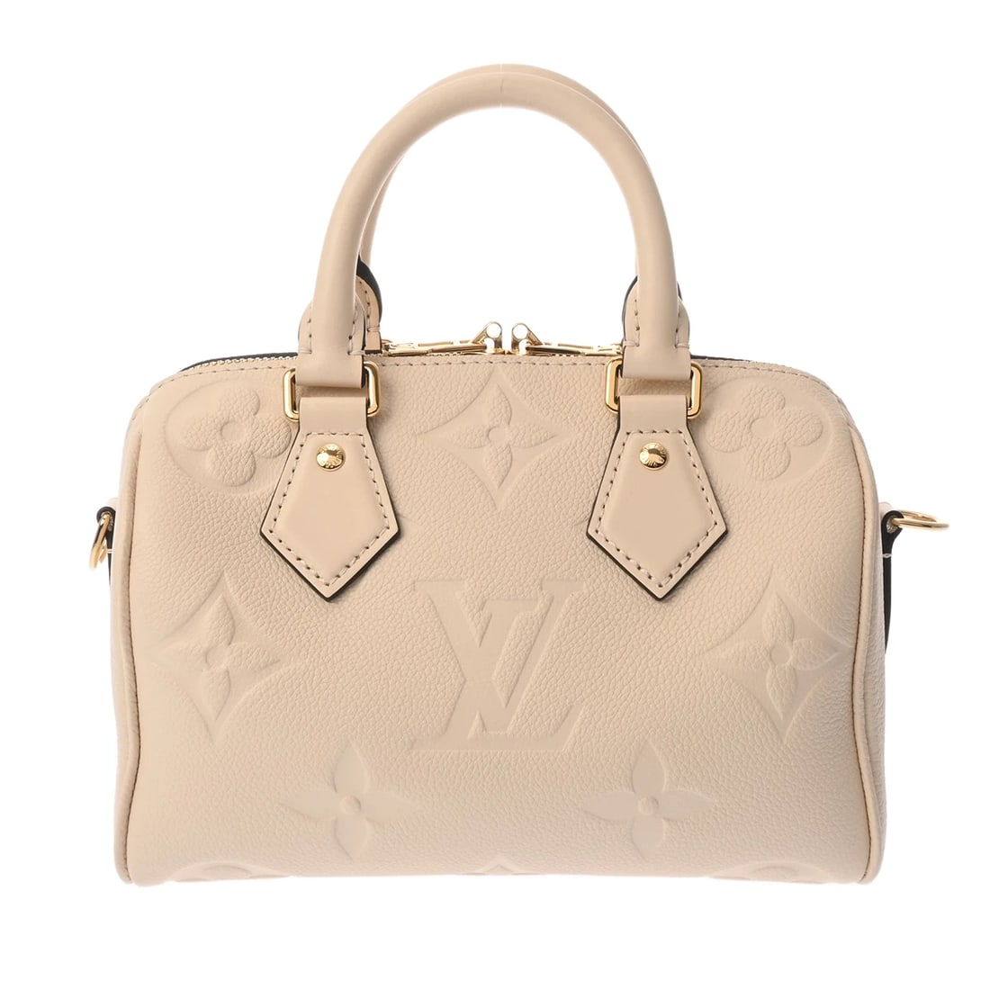 LOUIS VUITTON SPEEDY 20 2WAY MONOGRAM EMPREINTE LEATHER: LOUIS VUITTON Speedy 20 2WAY Monogram Empreinte leather Brand: LOUIS VUITTON Type/Style: Handbag Material: leather Color: Creme Size: H:about 5.5inch W:about 8.1inch D:about 4.5inch Accessories: N
