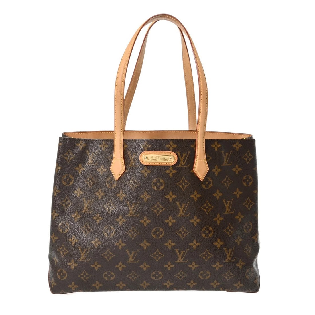 LOUIS VUITTON WILSHIRE MM MONOGRAM CANVAS BROWN TOTE BAG: LOUIS VUITTON Wilshire MM Monogram canvas Brown Tote Bag Brand: LOUIS VUITTON Type/Style: Tote Bag Material: Monogram canvas Color: Brown Size: H:about 10.2inch W:about 14.0inch (Bottom) D:about 4.7in