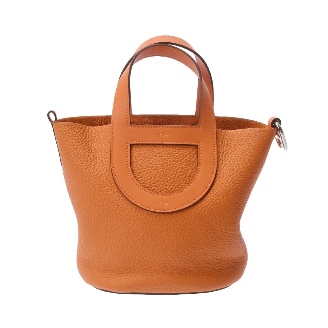 HERMES IN THE LOOP 18 TAURILLON CLECE ORANGE HANDBAG: HERMES in the loop 18 Taurillon Clece Orange Handbag Brand: HERMES Type/Style: Handbag Material: Taurillon Clece Color: Orange ? SilverMetal Size: H:about 7.7inch W:about 7.1inch D:about 4.7inch A