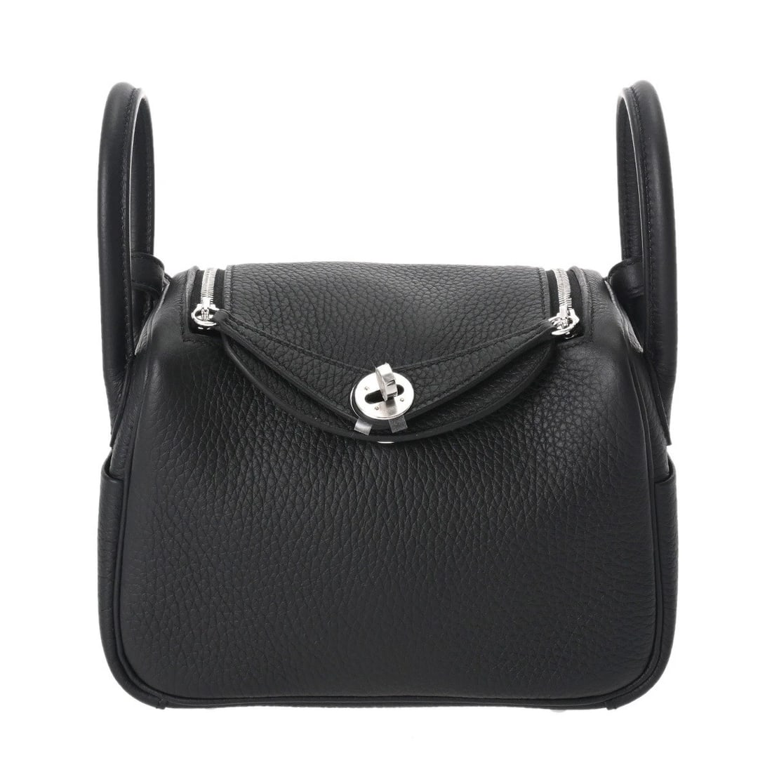 HERMES LINDY MINI TAURILLON CLECE BLACK SHOULDER BAG: HERMES Lindy Mini Taurillon Clece black Shoulder Bag Brand: HERMES Type/Style: Shoulder Bag Material: Taurillon Clece Color: black ? SilverMetal Size: H:about 5.1inch W:about 7.5inch D:about 3.7inch