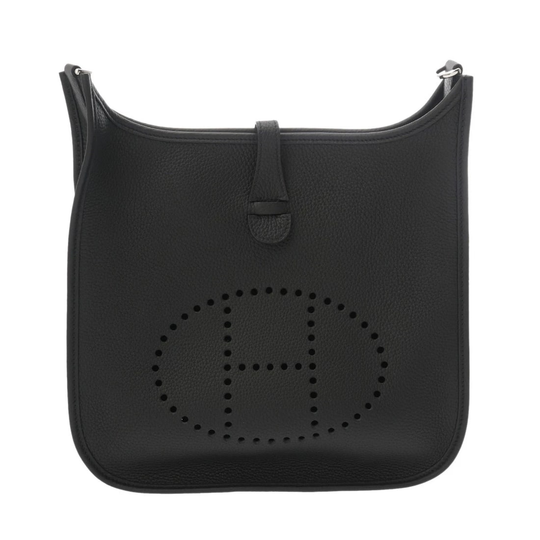 HERMES EVELYN 3 PM TAURILLON CLECE BLACK SHOULDER BAG: HERMES Evelyn 3 PM Taurillon Clece black Shoulder Bag Brand: HERMES Type/Style: Shoulder Bag Material: Taurillon Clece Color: black ? SilverMetal Size: H:about 11.0inch (Center) W:about 11.4inch (maxi