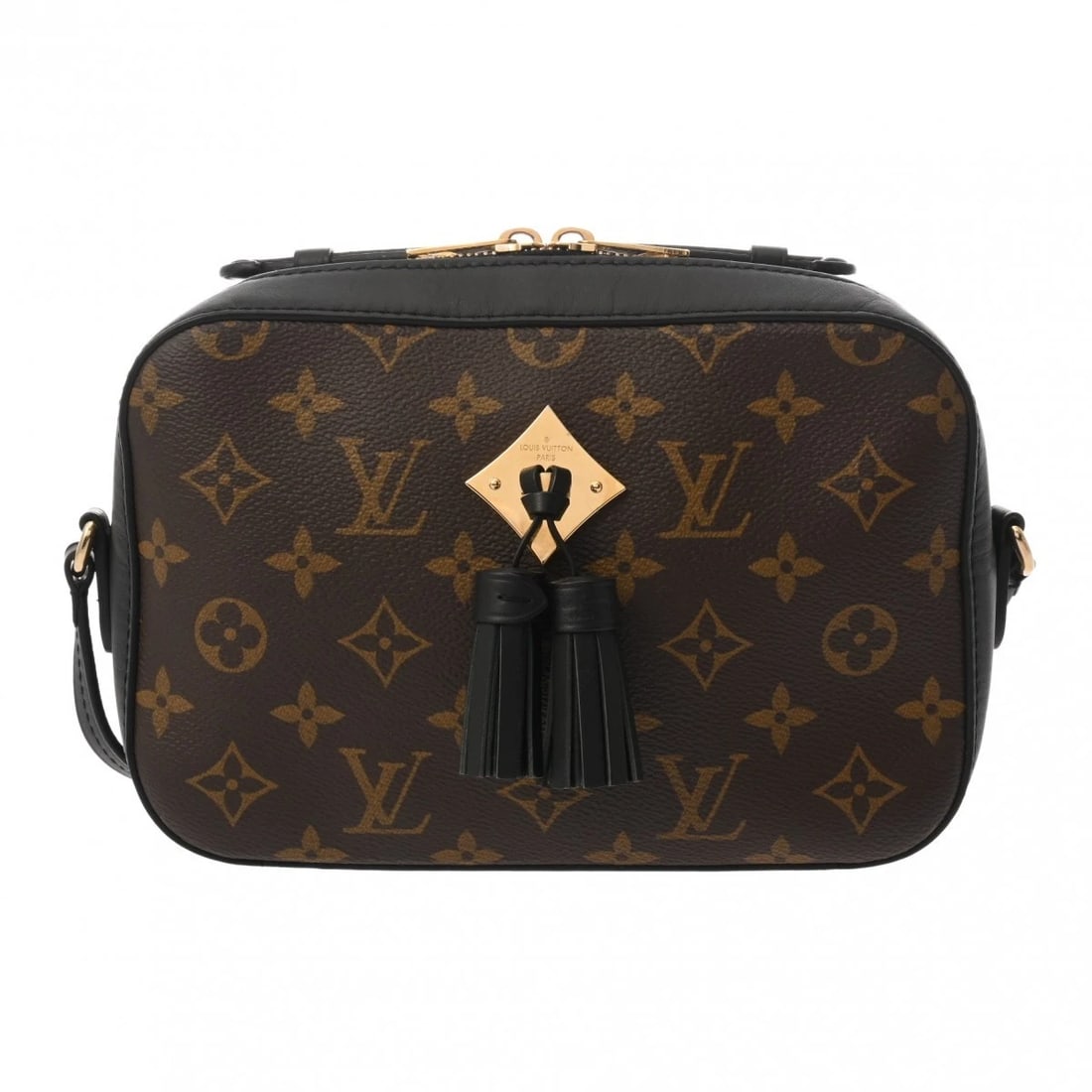 LOUIS VUITTON SAINTONGE MONOGRAM CANVAS NOIR SHOULDER BAG: LOUIS VUITTON Saintonge Monogram canvas Noir Shoulder Bag Brand: LOUIS VUITTON Type/Style: Shoulder Bag Material: Monogram canvas Color: Noir ? Gold Metal Size: H:about 5.7inch W:about 8.7inch D:about