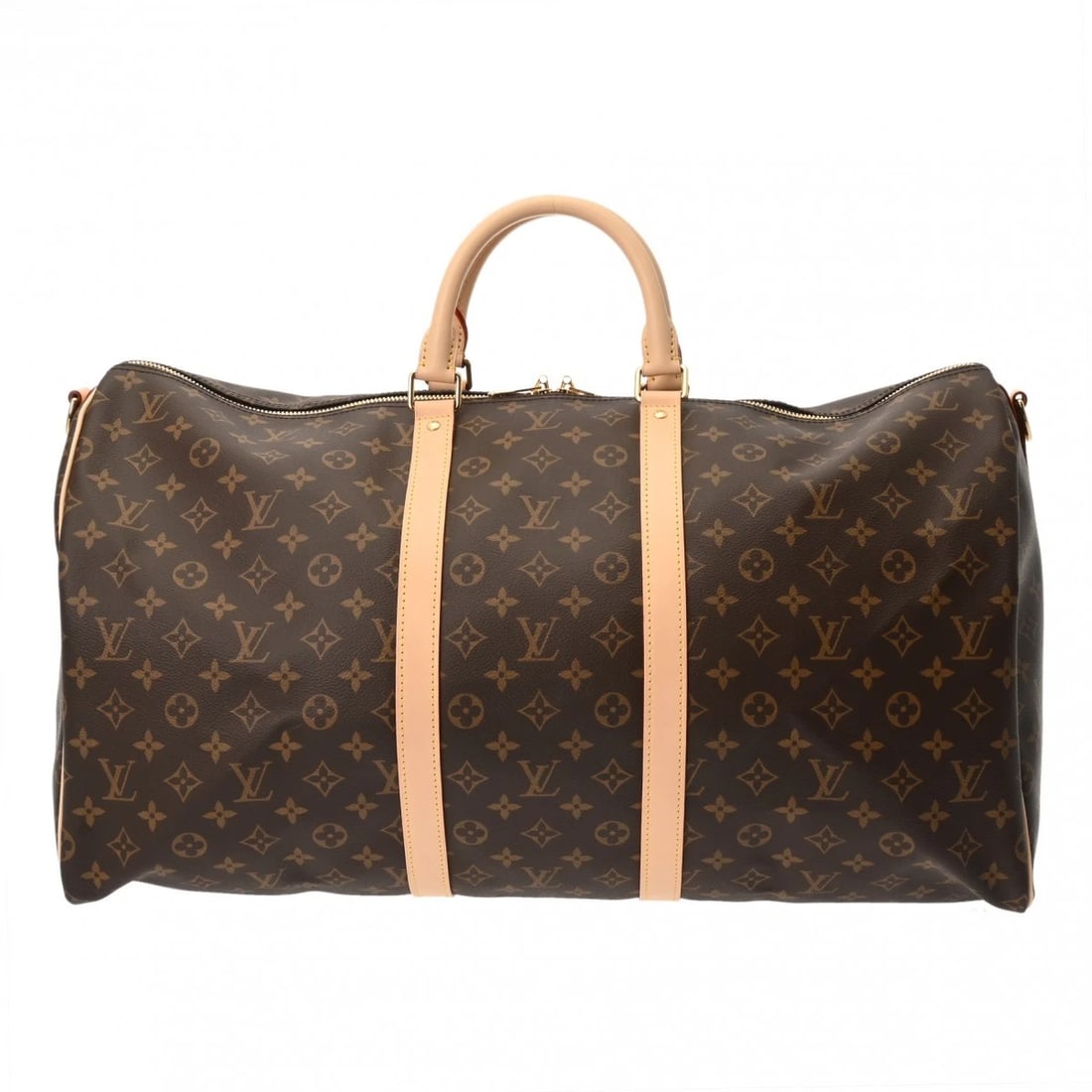 LOUIS VUITTON KEEPALL VANDRIERE 55 MONOGRAM CANVAS BROWN: LOUIS VUITTON Keepall Vandriere 55 Monogram canvas Brown Brand: LOUIS VUITTON Type/Style: Boston bag Material: Monogram canvas Color: Brown Size: H:about 12.2inch W:about 21.7inch D:about 9.4inch