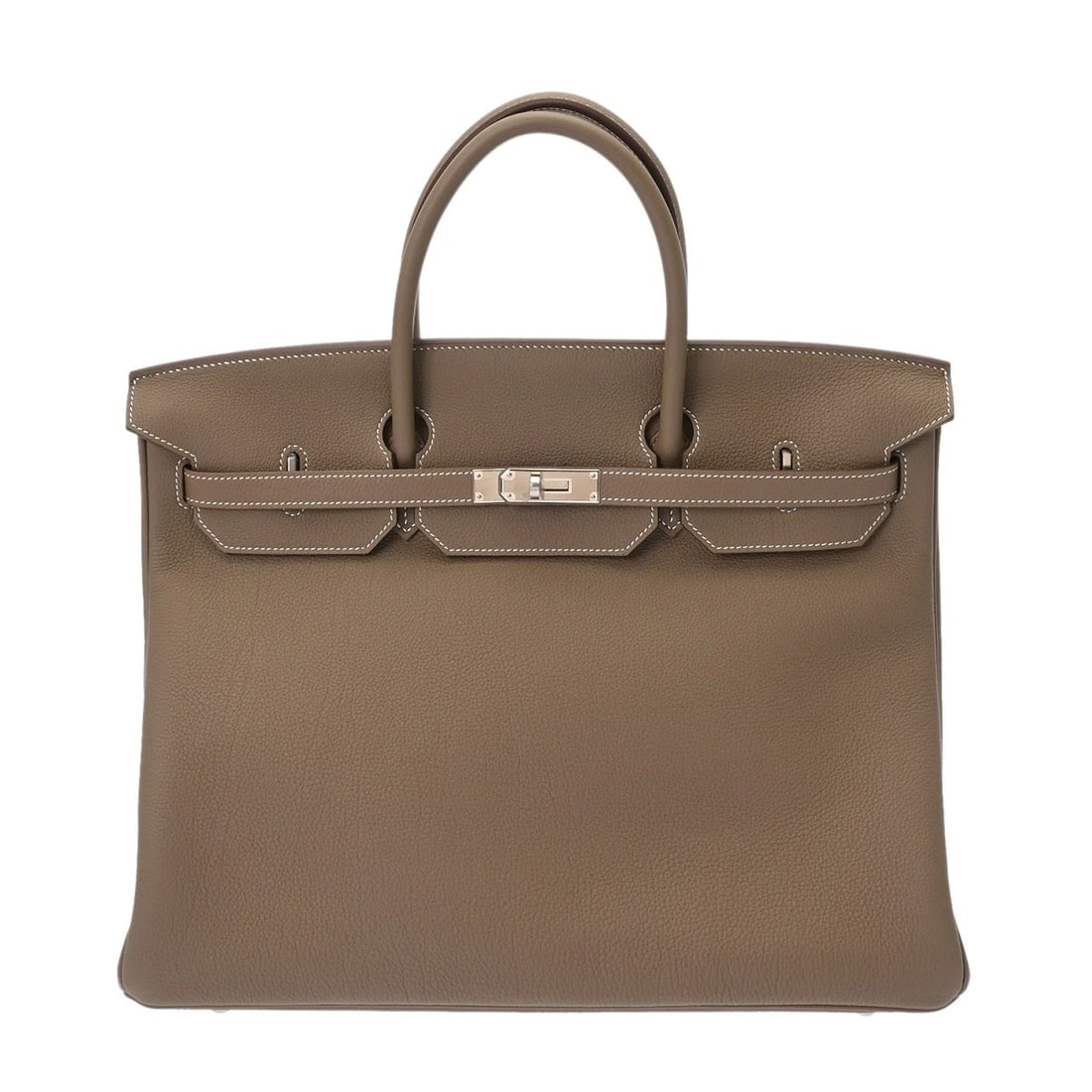 HERMES BIRKIN 40 TOGO ETOPE HANDBAG: HERMES Birkin 40 Togo Etope Handbag Brand: HERMES Type/Style: Handbag Material: Togo Color: Etope ? SilverMetal Size: H:about 11.4inch W:about 15.7inch Accessories: None Accessories Notice
