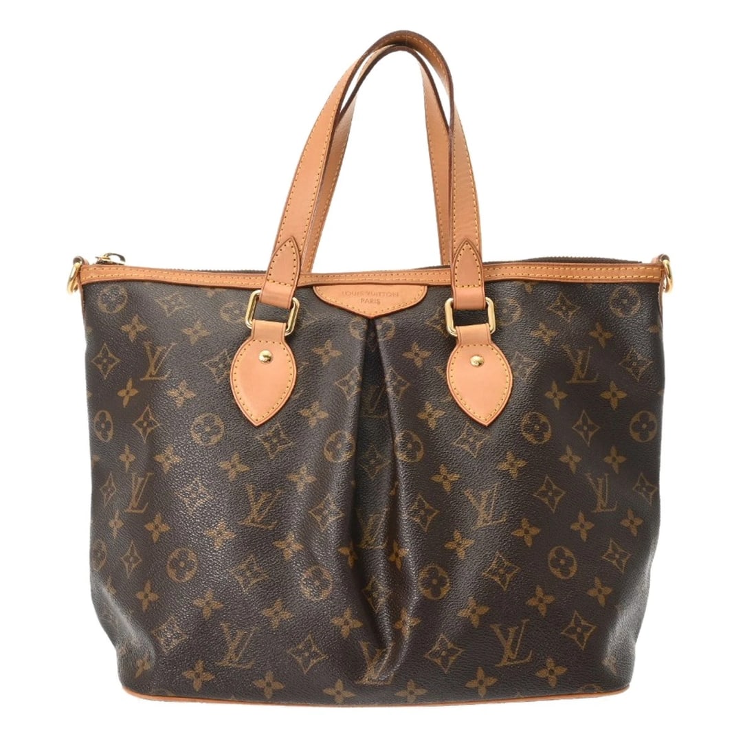LOUIS VUITTON PALERMO PM 2WAY MONOGRAM CANVAS BROWN: LOUIS VUITTON Palermo PM 2WAY Monogram canvas Brown Brand: LOUIS VUITTON Type/Style: Handbag Material: Monogram canvas Color: Brown Size: H:about 10.8inch W:about 11.6inch (Bottom) D:about 6.3inch