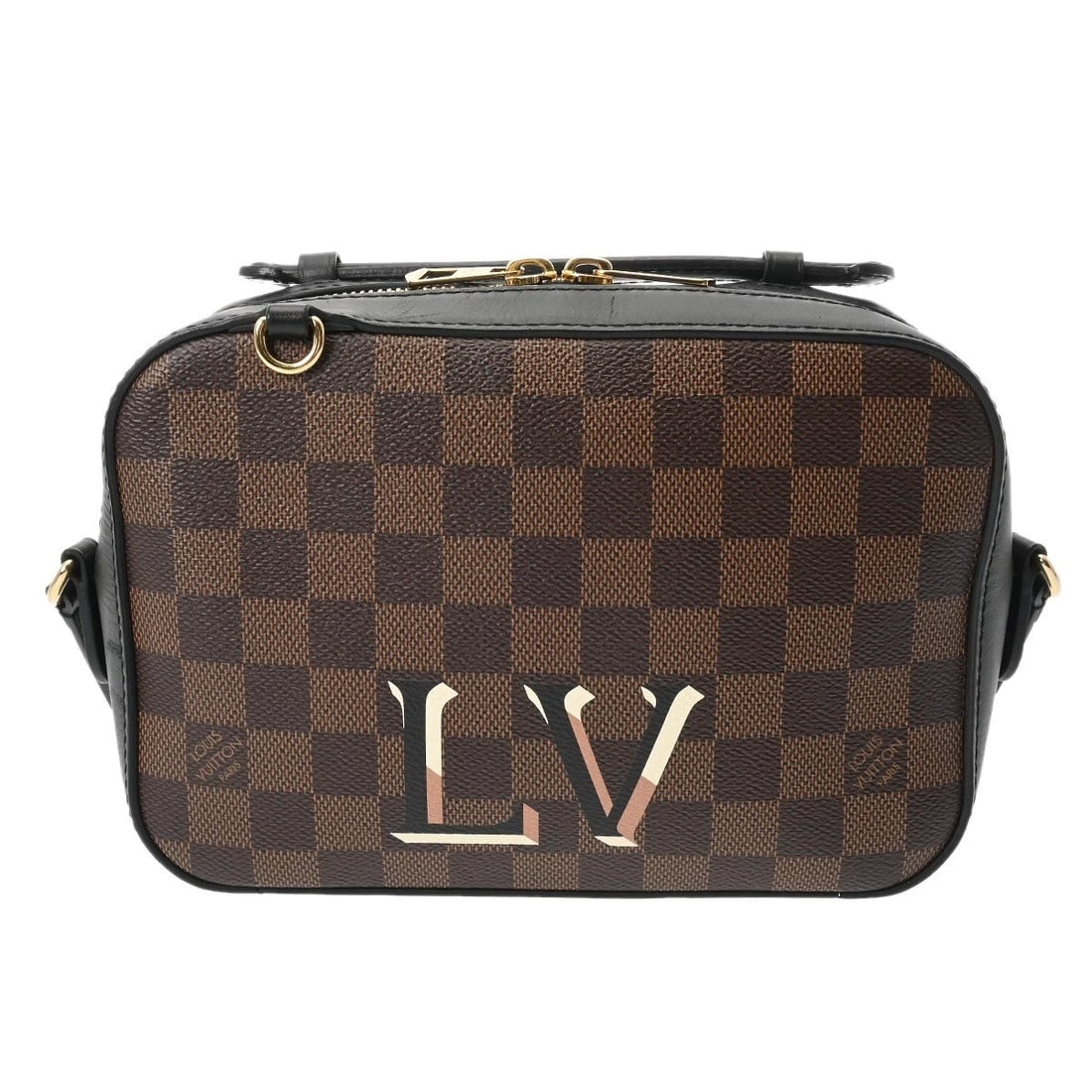 LOUIS VUITTON SANTA MONICA DAMIER CANVAS BROWN SHOULDER BAG: LOUIS VUITTON Santa Monica Damier canvas Brown Shoulder Bag Brand: LOUIS VUITTON Type/Style: Shoulder Bag Material: Damier canvas Color: Brown Size: H:about 5.7inch W:about 8.5inch D:about 2.8inch