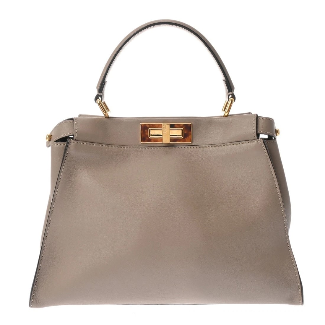 FENDI PEEKABOO MEDIUM LEATHER GRAY HANDBAG (1 of 6)
