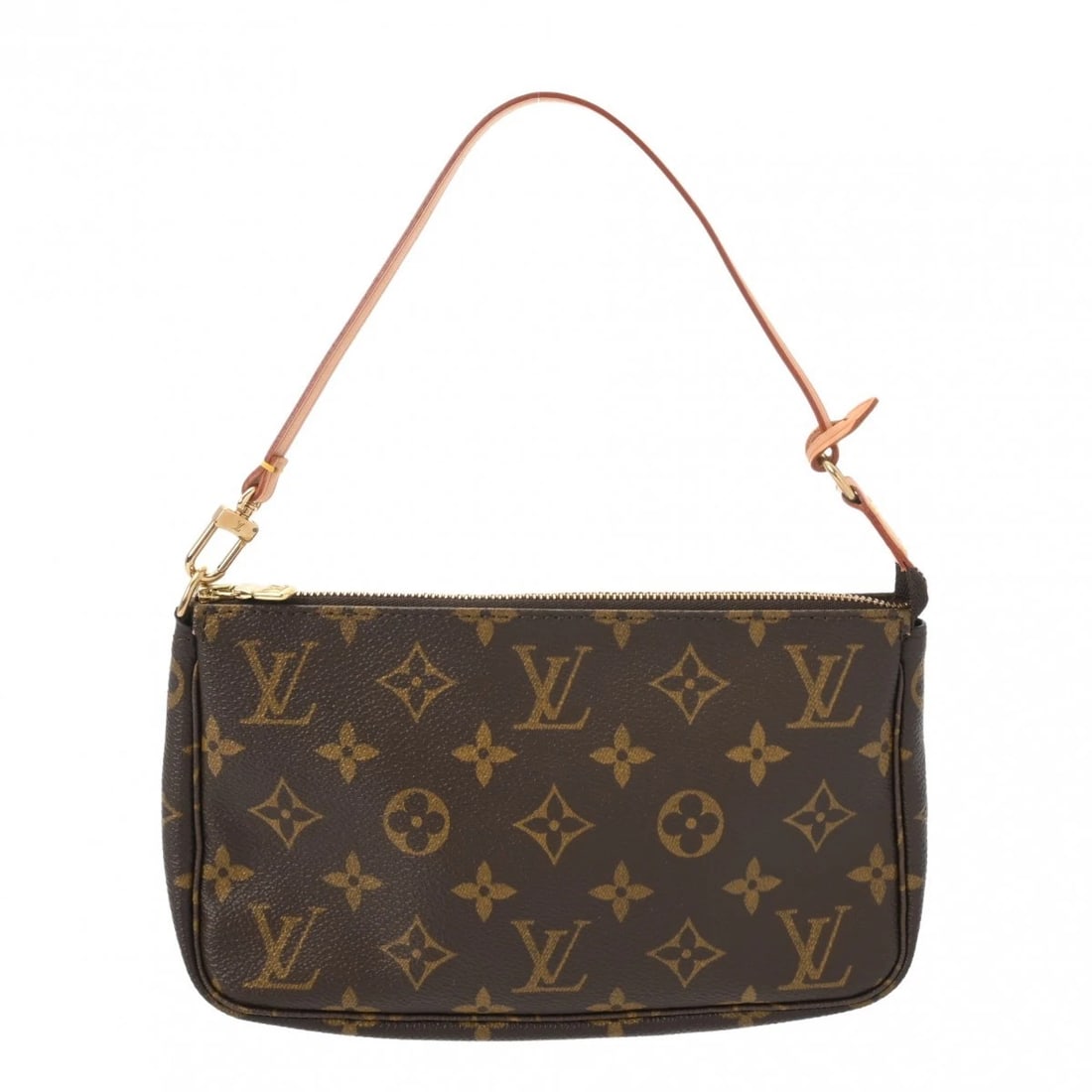 LOUIS VUITTON POCHETTE ACCESSOIRES MONOGRAM CANVAS BROWN: LOUIS VUITTON Pochette Accessoires Monogram canvas Brown Brand: LOUIS VUITTON Type/Style: Accessory pouch Material: Monogram canvas Color: Brown Size: H:about 5.1inch W:about 8.3inch Bottom D:about 1.