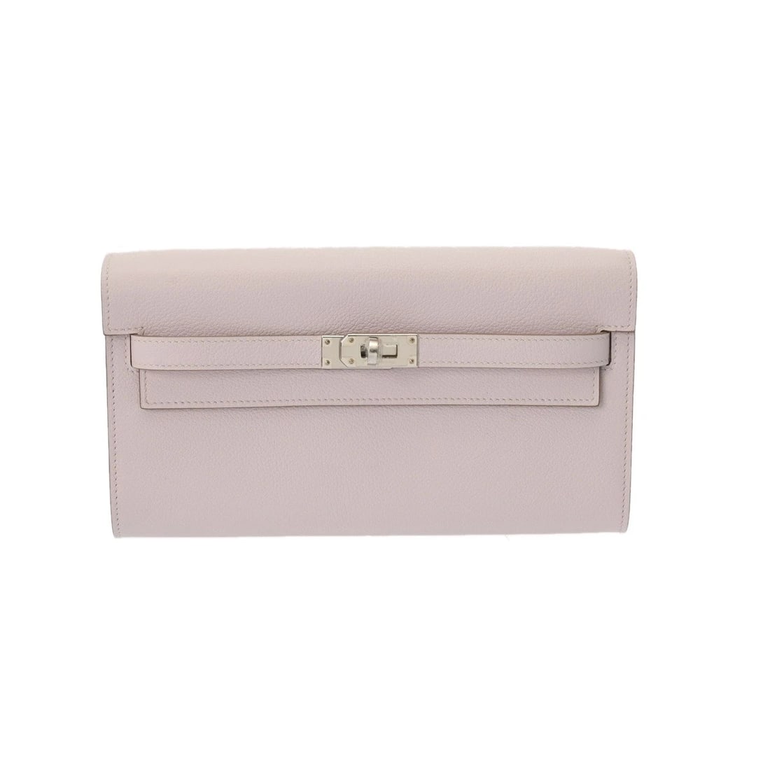 HERMES KELLY WALLET LONG TO GO EVERCOLOR MAUVE PALE PURSE: HERMES Kelly Wallet Long to Go Evercolor Mauve Pale Purse Brand: HERMES Type/Style: Purse Material: Evercolor Color: Mauve Pale ? SilverMetal Size: H:about 4.5inch W:about 8.1inch Accessories: Non