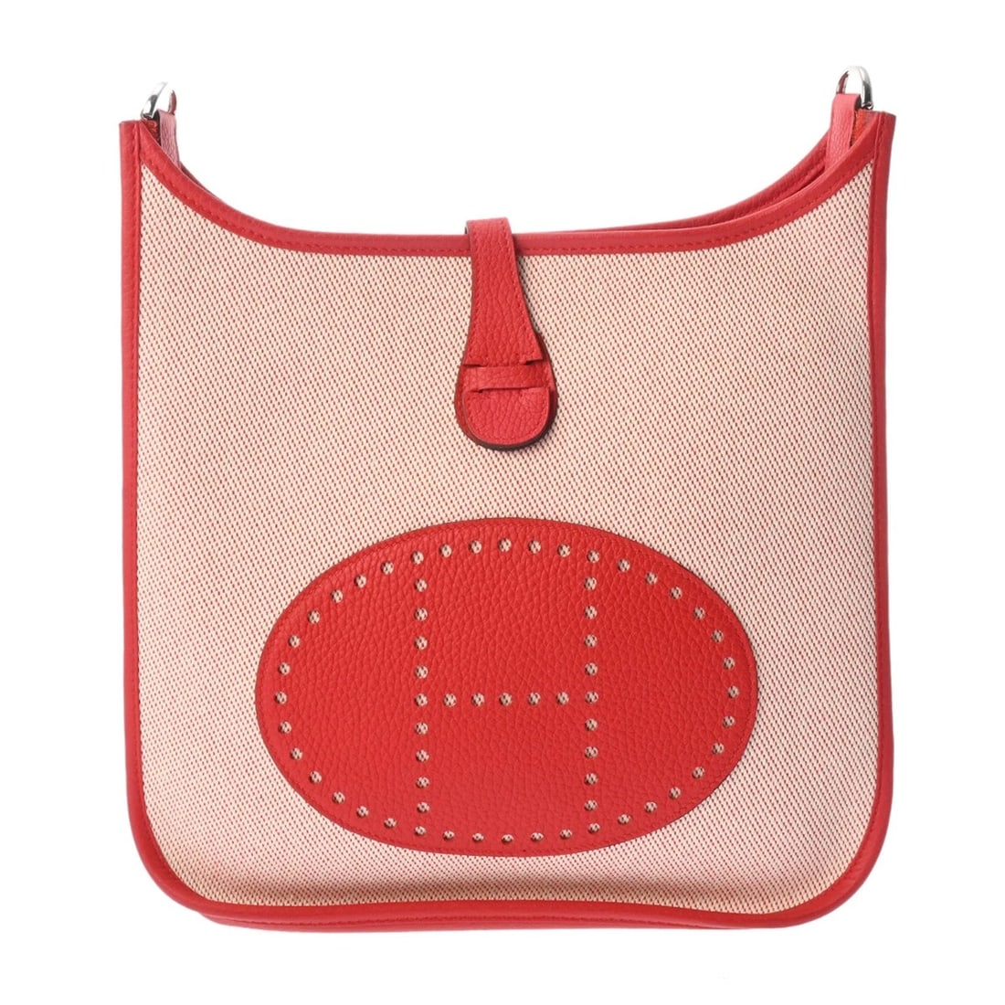 HERMES EVELYN 3 PM TOWER ASH/TAURILLON CLECE ECRU/ROUGE: HERMES Evelyn 3 PM Tower ash/Taurillon Clece Ecru/Rouge Brand: HERMES Type/Style: Shoulder Bag Material: Tower ash/Taurillon Clece Color: Ecru/Rouge Cou ? SilverMetal Size: H:about 10.6inch (Center) W