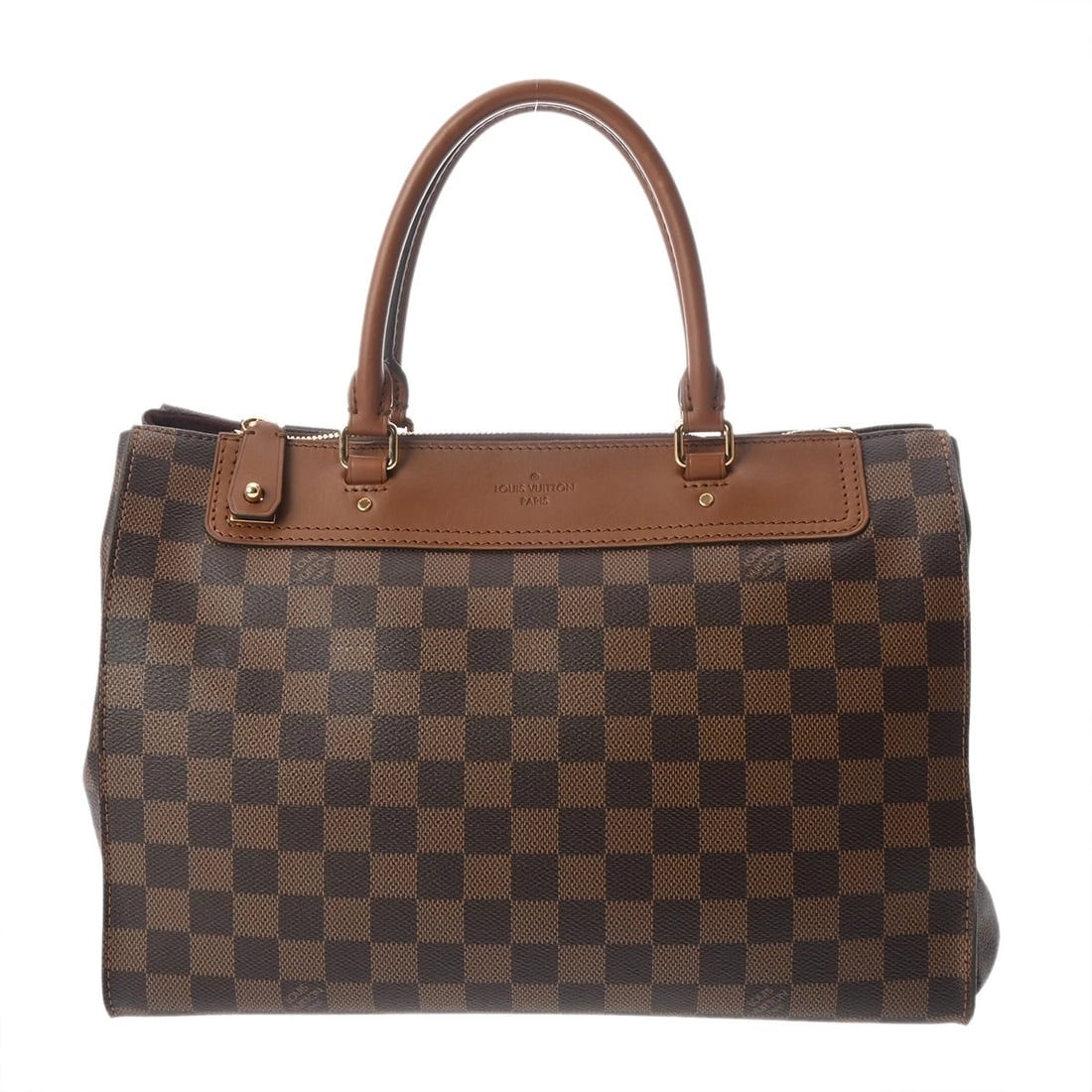 LOUIS VUITTON GREENWICH DAMIER CANVAS BROWN HANDBAG: LOUIS VUITTON Greenwich Damier canvas Brown Handbag Brand: LOUIS VUITTON Type/Style: Handbag Material: Damier canvas Color: Brown Size: H:about 9.1inch W:about 12.6inch D:about 6.3inch Accessories