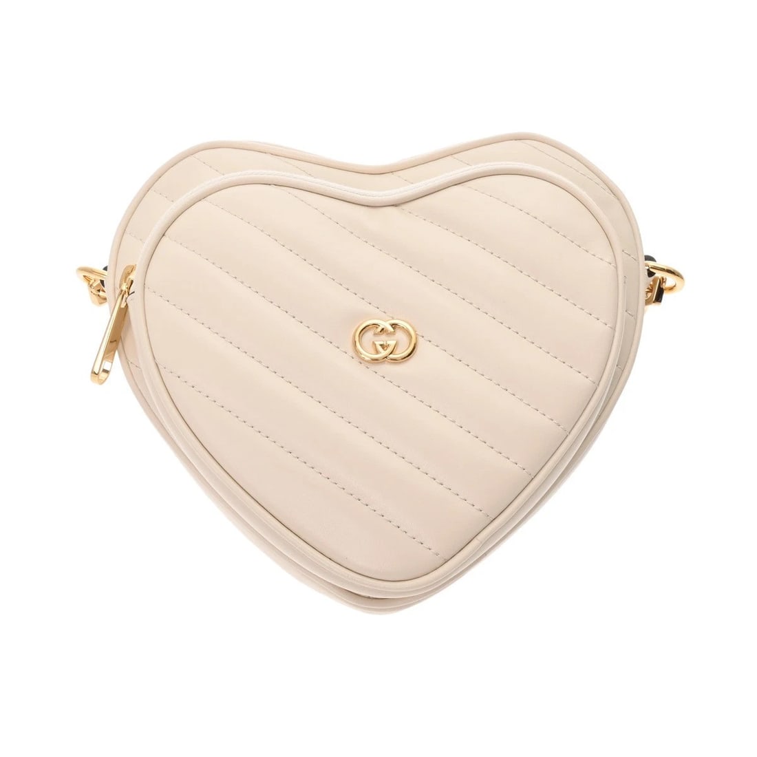 GUCCI G CHAIN SHOULDER LEATHER WHITE SHOULDER BAG: GUCCI G Chain Shoulder leather white Shoulder Bag Brand: GUCCI Type/Style: Shoulder Bag Material: leather Color: white ? Gold Metal Size: H:about 6.3inch (center) W:about 7.9inch (maximum) D:about 0.8