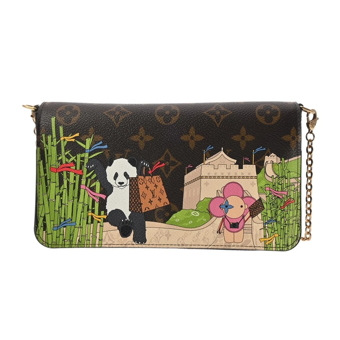 LOUIS VUITTON FELICIE VIVIENNE POCHETTE MONOGRAM CANVAS: LOUIS VUITTON Felicie Vivienne Pochette Monogram canvas Brand: LOUIS VUITTON Type/Style: Shoulder Bag Material: Monogram canvas Color: Brown Size: H:about 4.7inch W:about 8.3inch D:about 1.2inch A
