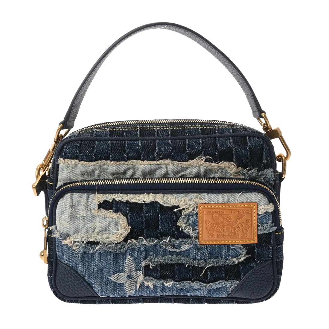 LOUIS VUITTON NILE STAINLESS STEEL BLUE SHOULDER BAG: LOUIS VUITTON Nile Stainless Steel blue Shoulder Bag Brand: LOUIS VUITTON Type/Style: Shoulder Bag Material: Monogram Other Denim Color: blue ? Gold Metal Size: H:about 6.7inch W:about 9.4inch D:about
