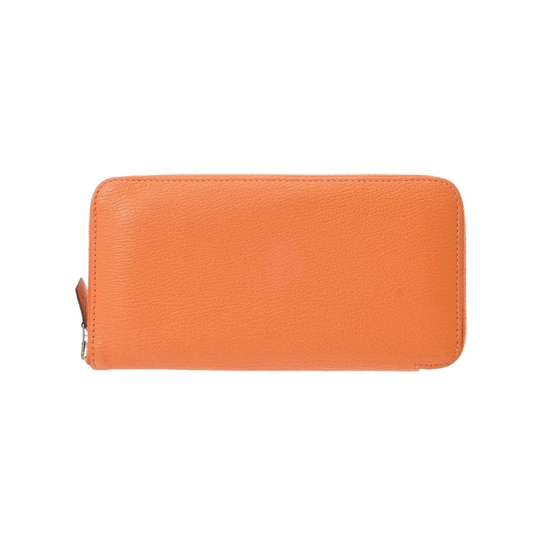 HERMES AZAP LONG SHAVE ORANGE PURSE: HERMES Azap Long Shave Orange Purse Brand: HERMES Type/Style: Purse Material: Shave Color: Orange ? SilverMetal Size: H:about 3.9inch W:about 7.7inch D:about 0.6inch Accessories: None Acce