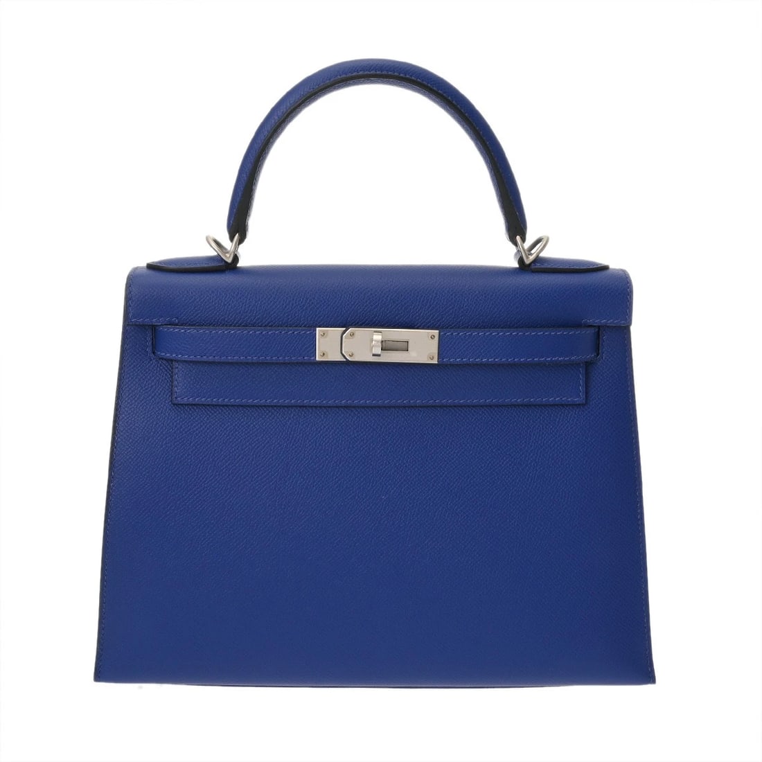 HERMES KELLY 28 OUTSIDE STITCH 2WAY VEAU EPSOM BLUE HANDBAG: HERMES Kelly 28 Outside Stitch 2WAY Veau Epsom Blue Handbag Brand: HERMES Type/Style: Handbag Material: Veau Epsom Color: Blue Electric ? Matt Silver Metal Size: H:about 8.7inch W:about 11.4inch D:abo