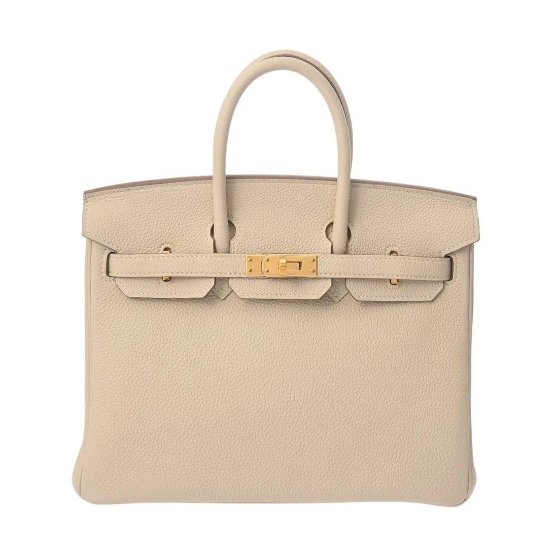 HERMES BIRKIN 25 TOGO CRAIE HANDBAG: HERMES Birkin 25 Togo Craie Handbag Brand: HERMES Type/Style: Handbag Material: Togo Color: Craie ? Gold Metal Size: H:about 8.1inch (maximum) W:about 9.8inch D:about 5.1inch Accessories: None